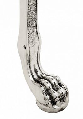 Casa Padrino Beistelltisch Luxus Art Deco Designer Beistelltisch Antik Silber mit schwarzem Glas 42 x H. 55 cm - Luxus Qualität