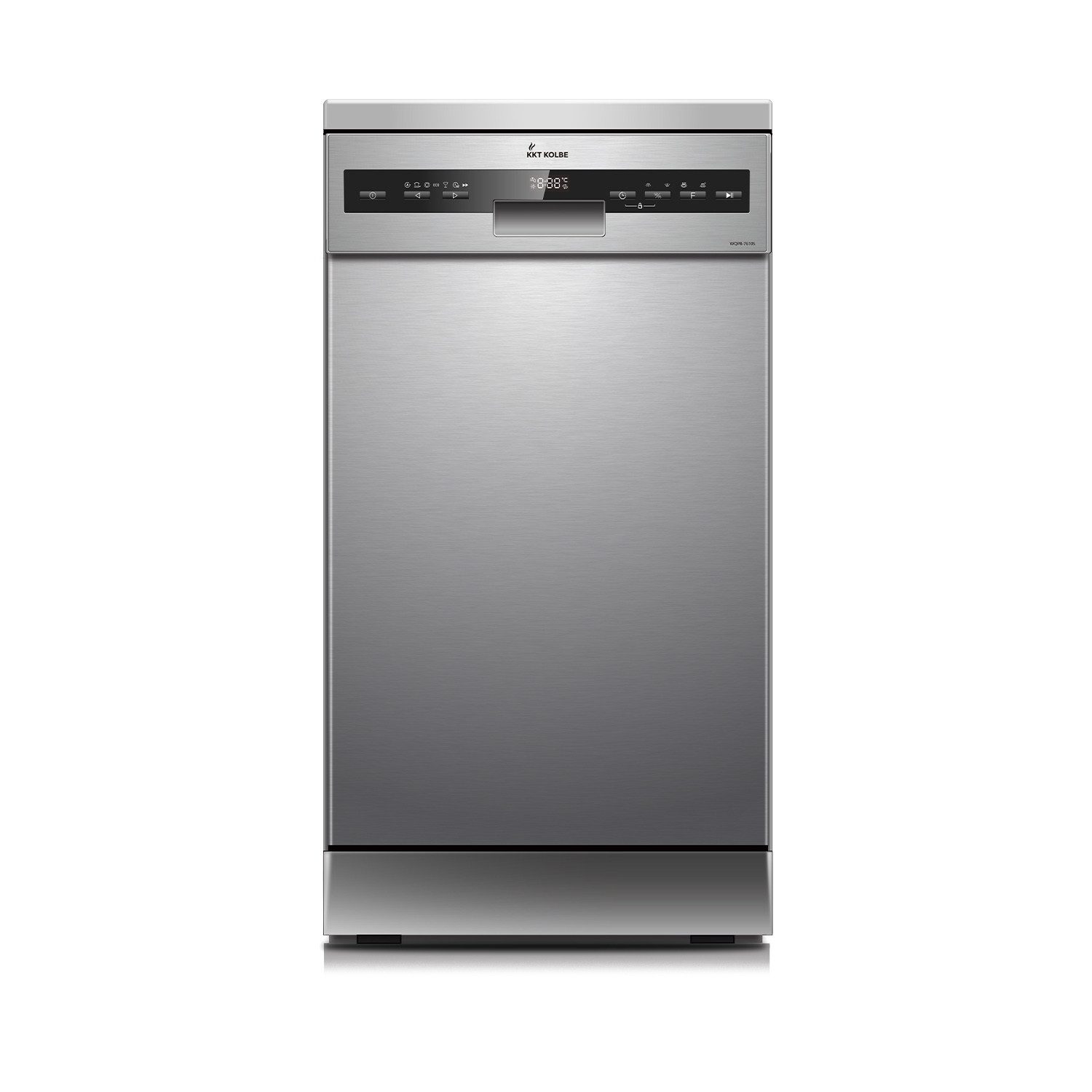 KKT KOLBE Standgeschirrspüler DW4505FS, 10 l, 10 Maßgedecke, 45cm / Edelstahl / AquaStop / 7 Programme / 10 Maßgedecke