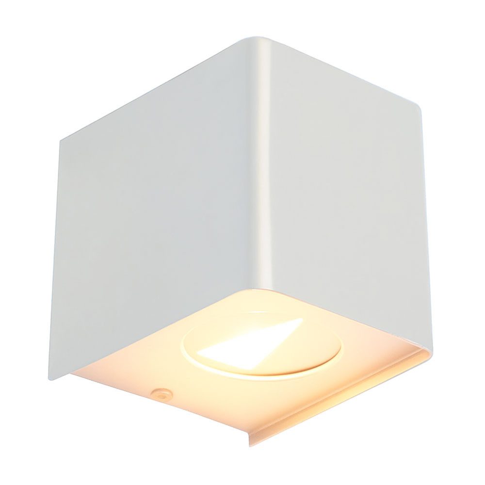 NOWA LED Außen-Wandleuchte, LED-Leuchtmittel fest verbaut, Warmweiß, Außenwandleuchte Wandlampe LED Weiß Balkonleuchte Down IP44 H 11,5 cm