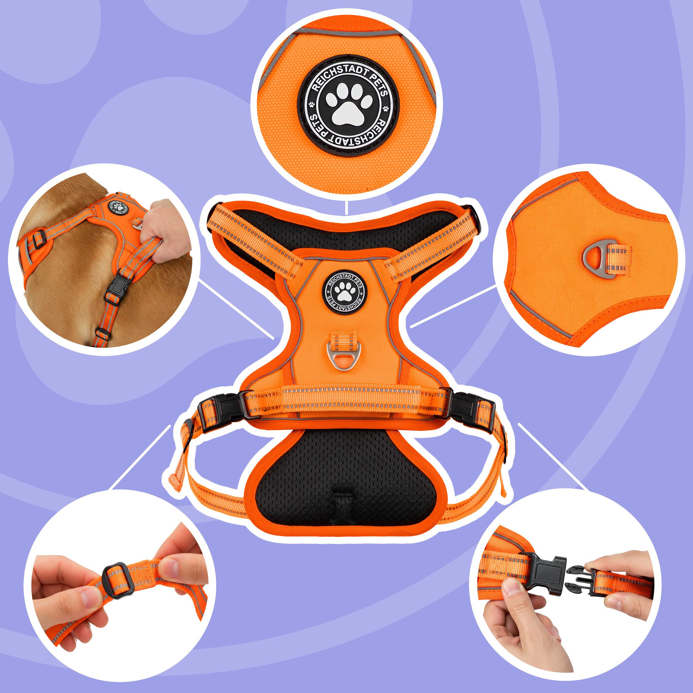 Reichstadt Hunde-Geschirr RS Pets Hundegeschirr & Leinen Set 25RSP083-4, Polyester, atmungsaktives Netzgewebe und robuster Oxford-Stoff