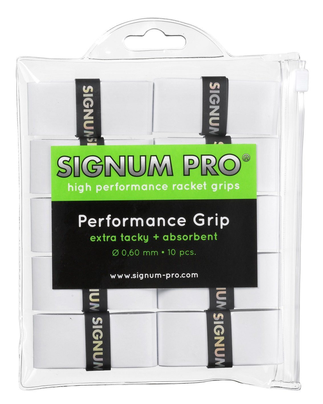 Signum Pro Griffband Overgip Performance 0.60mm weiss 10er Clip-Beutel