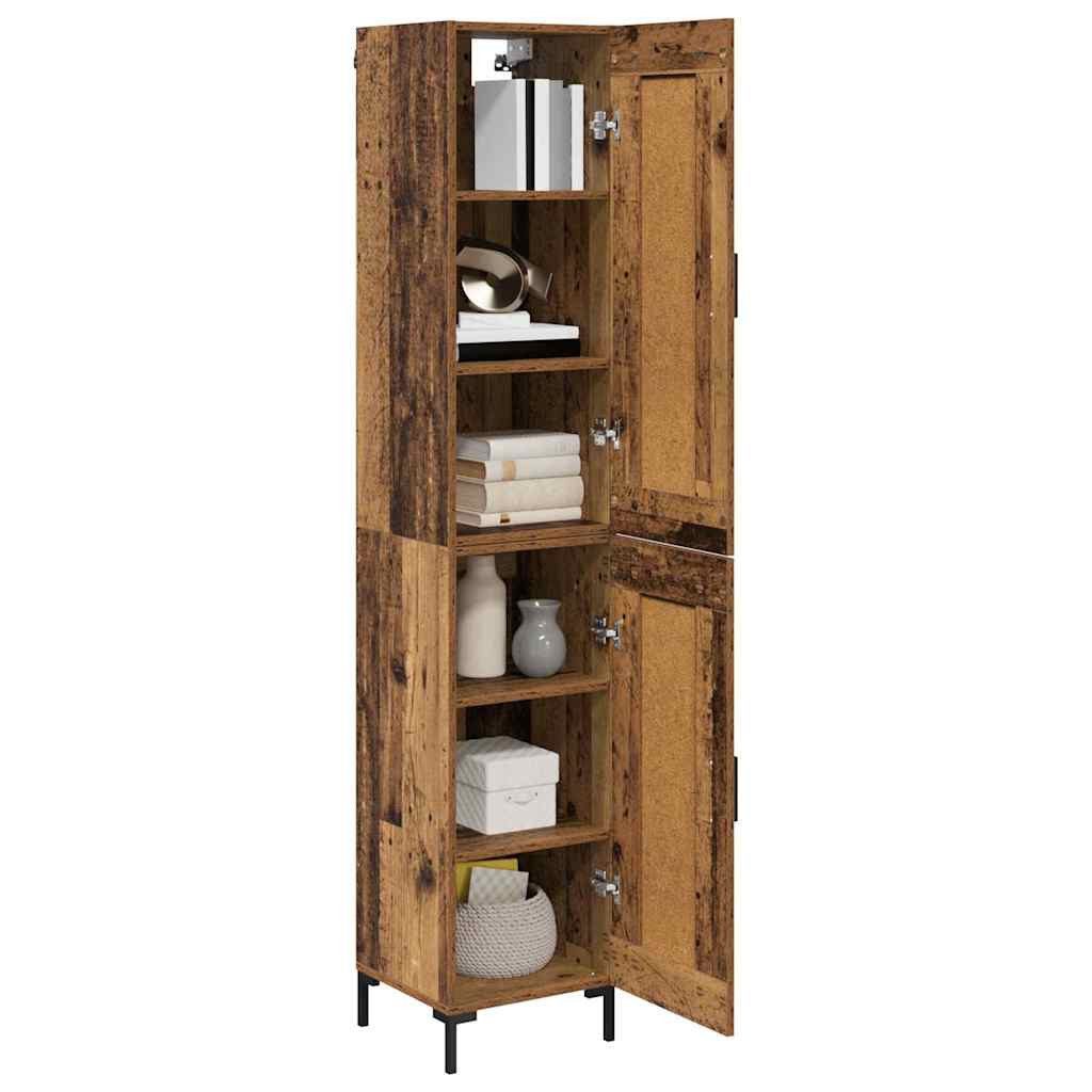 vidaXL Highboard Highboard Altholz 34,5 x 34 x 180 cm Holzwerkstoff (1 St)