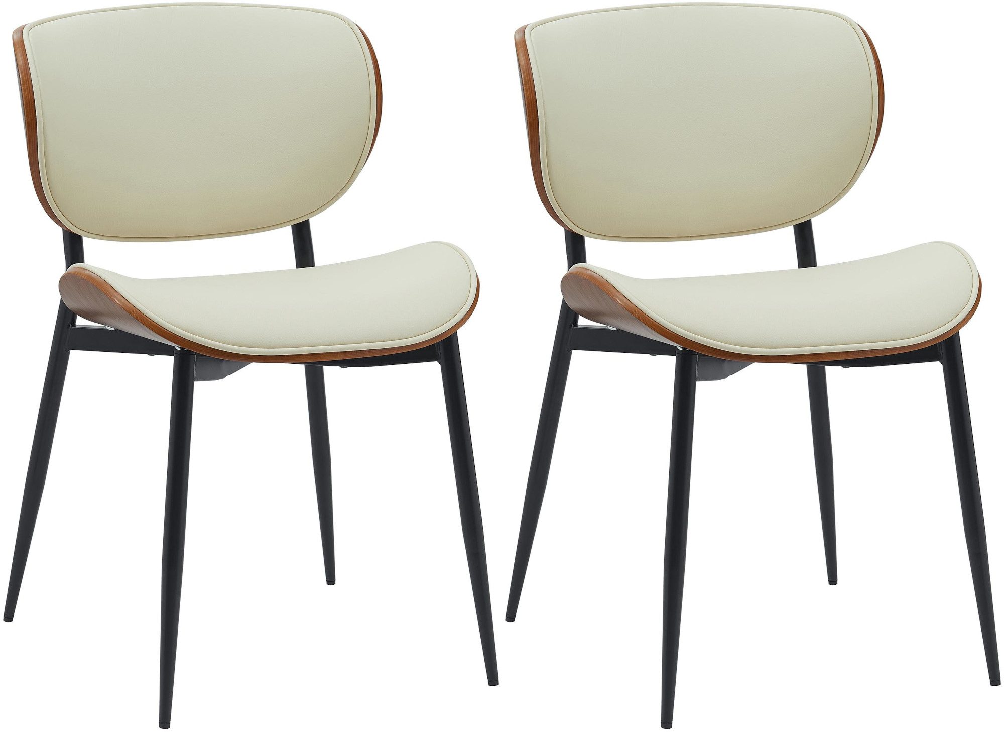 CLP Besucherstuhl Enid (2er Set), Stoff- oder Kunstlederbezug, gepolstert