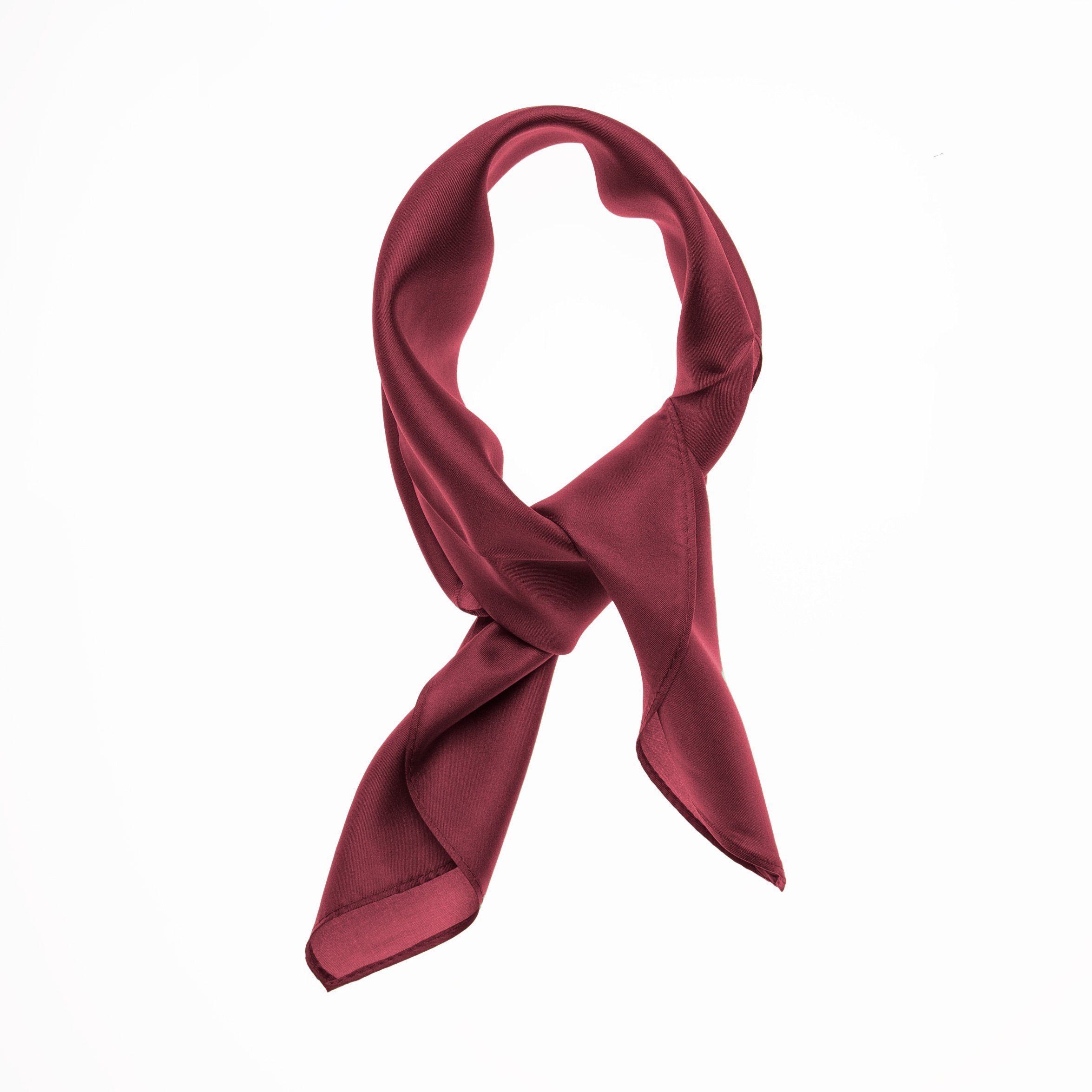 Seidentuch Nickituch Halstuch Twill aubergine