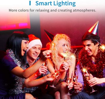 Meross Smarte LED-Leuchte Meross Smart WiFi LED Strip RGB (2 x 5 Meter) - smarte LED RGB Leisten, LED fest integriert, RGB, Farbwechsler, RGB, dimmbar, flexibel, 2x 5 m, smart