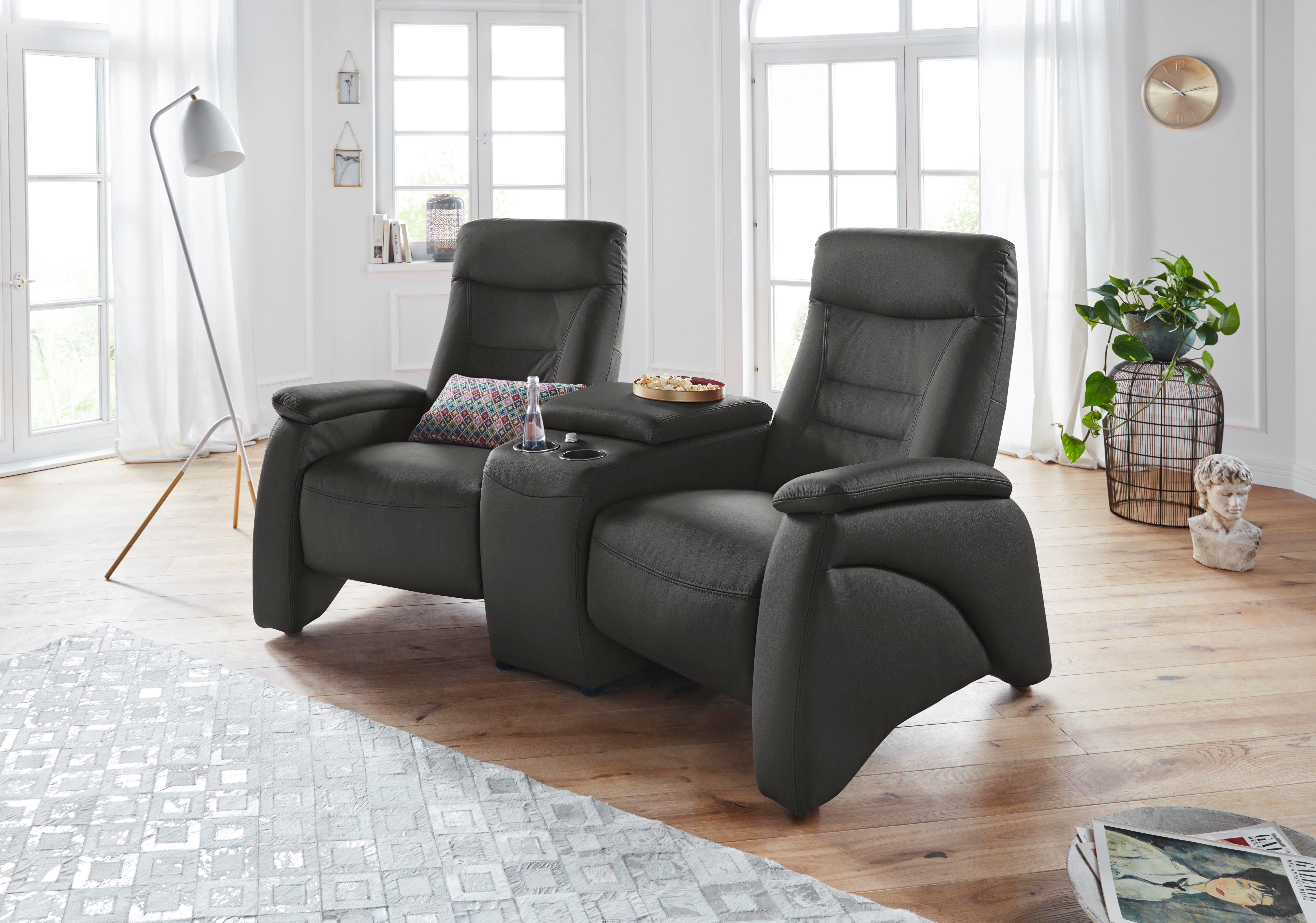 exxpo - sofa fashion 2,5-Sitzer Ascoli, Kinosofa, Relaxfunktion, Staufach, hoher Sitzkomfort, bequeme, inkl. Relaxfunktion, mit Ablage und Staufach, hohe Rückenlehne
