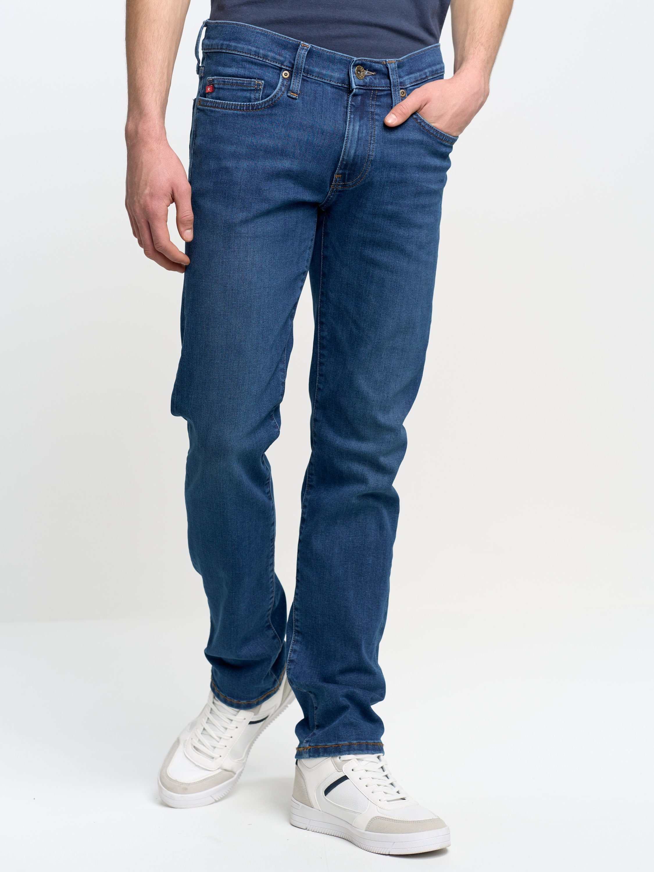 STAR TERRY Slim-fit-Jeans rauchblau BIG (1-tlg)