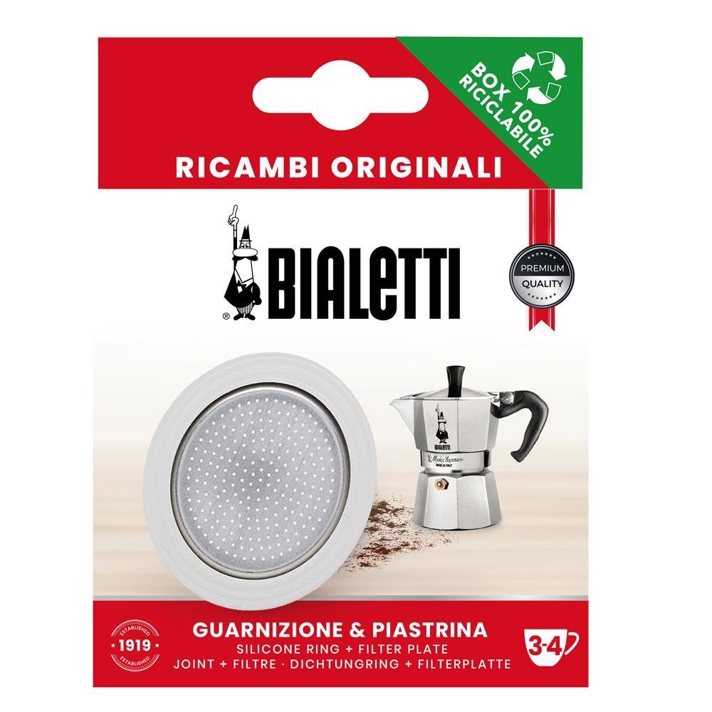 BIALETTI Espressokocher 0800039, 1 Dichtungsring aus Silikon und 1  Filtersieb, geeignet für Moka Induktion 4 Tassen und Brikka 2 Tassen,  Ersatzdichtung für Espressokocher, weiß online kaufen | OTTO