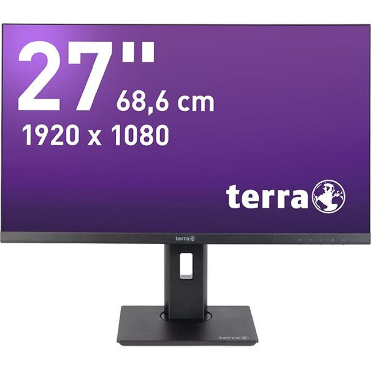 TERRA TERRA LCD/LED 2748W PV V3 schwarz HDMI/DP/USB-C GREENLINE PLUS LCD-Monitor (68.6 cm/27 ", 1920 x 1080 px, Full-HD, 5 ms Reaktionszeit, IPS, Full-HD, HDMI, DisplayPort, Pivot, VESA, IPS, USB-C)