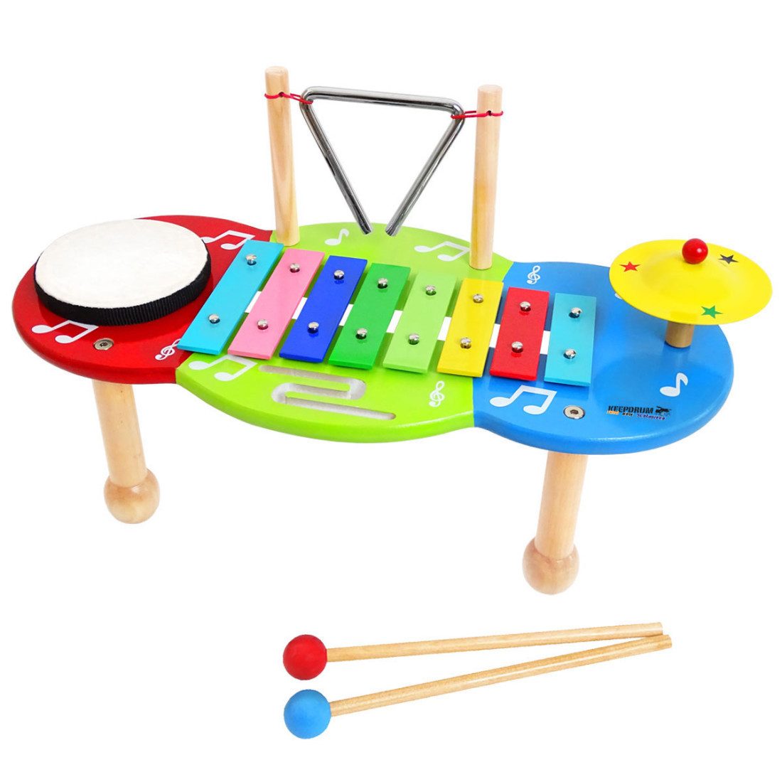 Keepdrum MST04 Schlägel-Paar Für Glockenspiel – 20 Cm Lang, Holzkopf 15 Mm