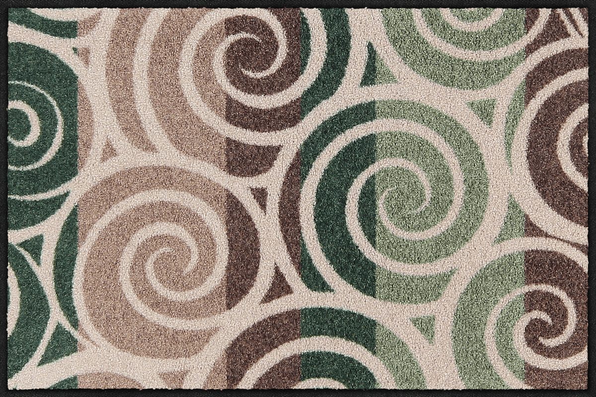 Salonloewe Fußmatte Fußmatte 50x75 Spiral Dance green, Eingangsmatte normal, Höhe: 500 mm