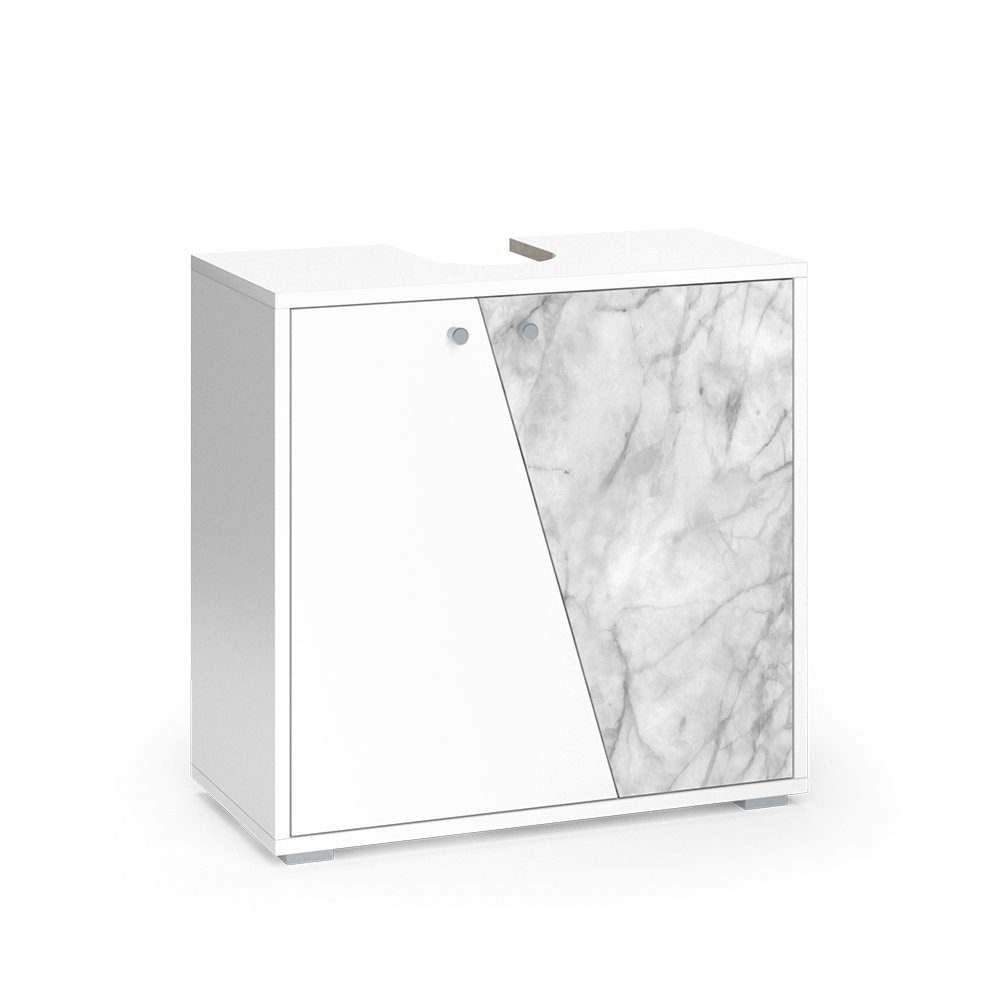 Waschtischunterschrank Vicco cm Badschrank Weiß Waschbeckenunterschrank IRIDA 60x59