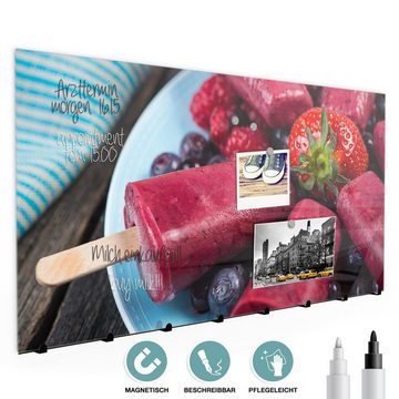 Primedeco Garderobenpaneel Magnetwand und Memoboard aus Glas Sommer Obst Eis