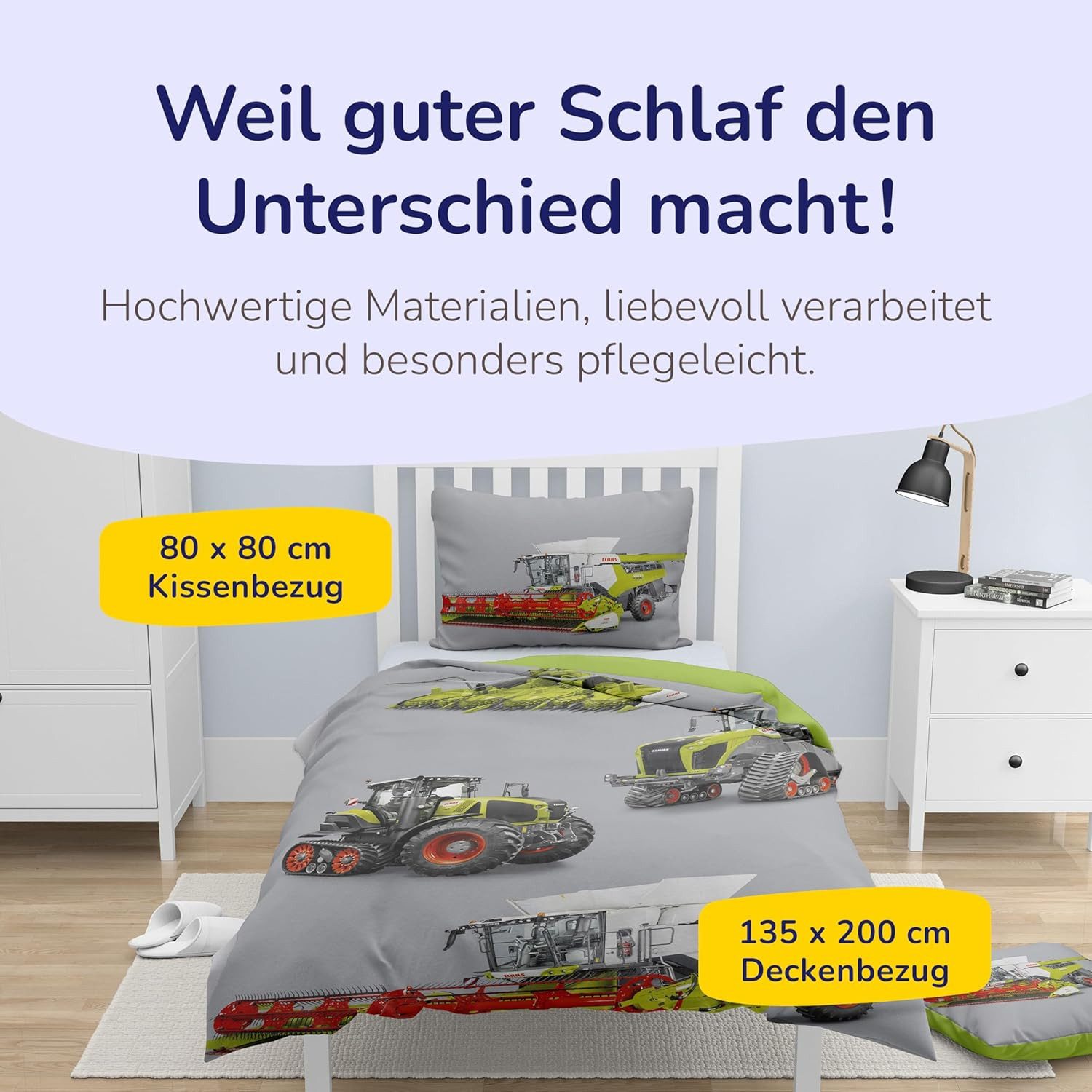 Träumschön Jugendbettwäsche CLAAS Premium Baumwolle 135x200 cm, Terra Trac günstig online kaufen