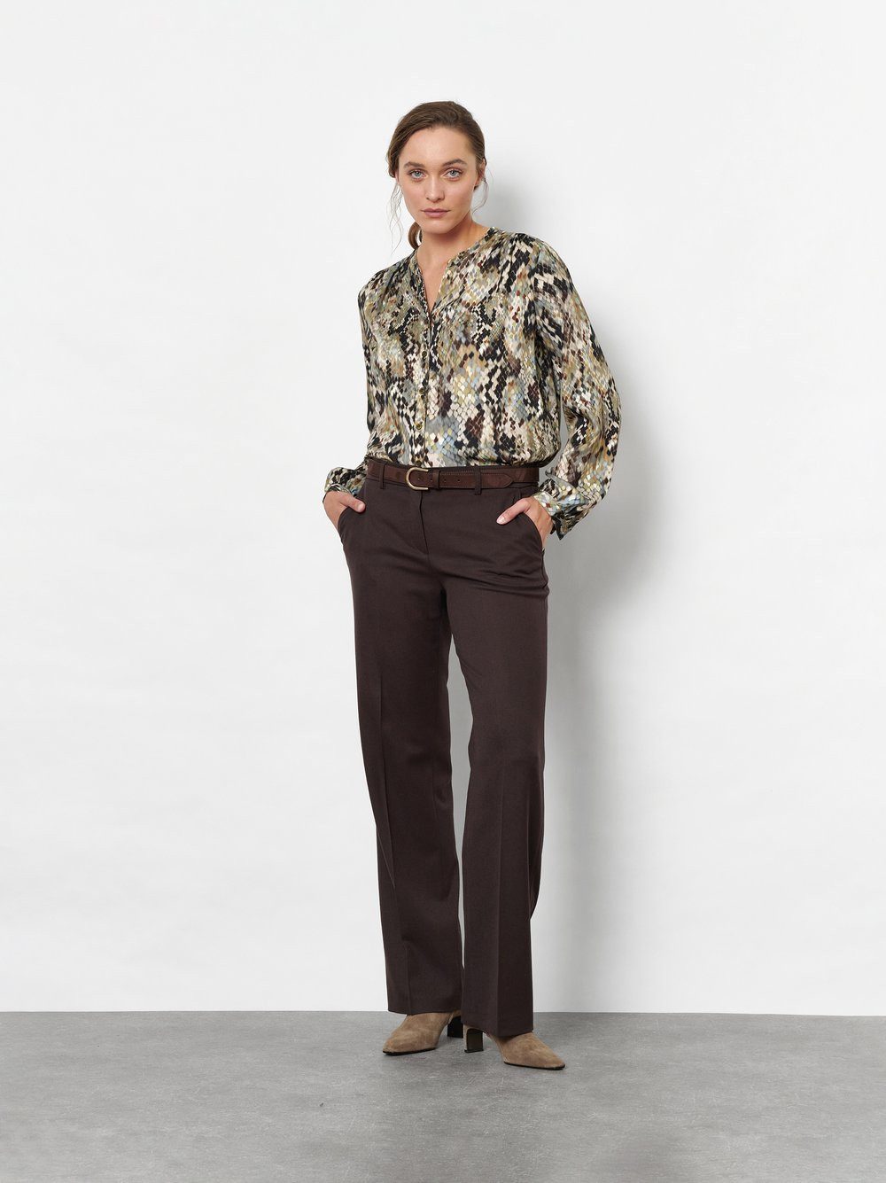TONI Stoffhose Jenny Wide Leg mit Bügelfalten und Stretch