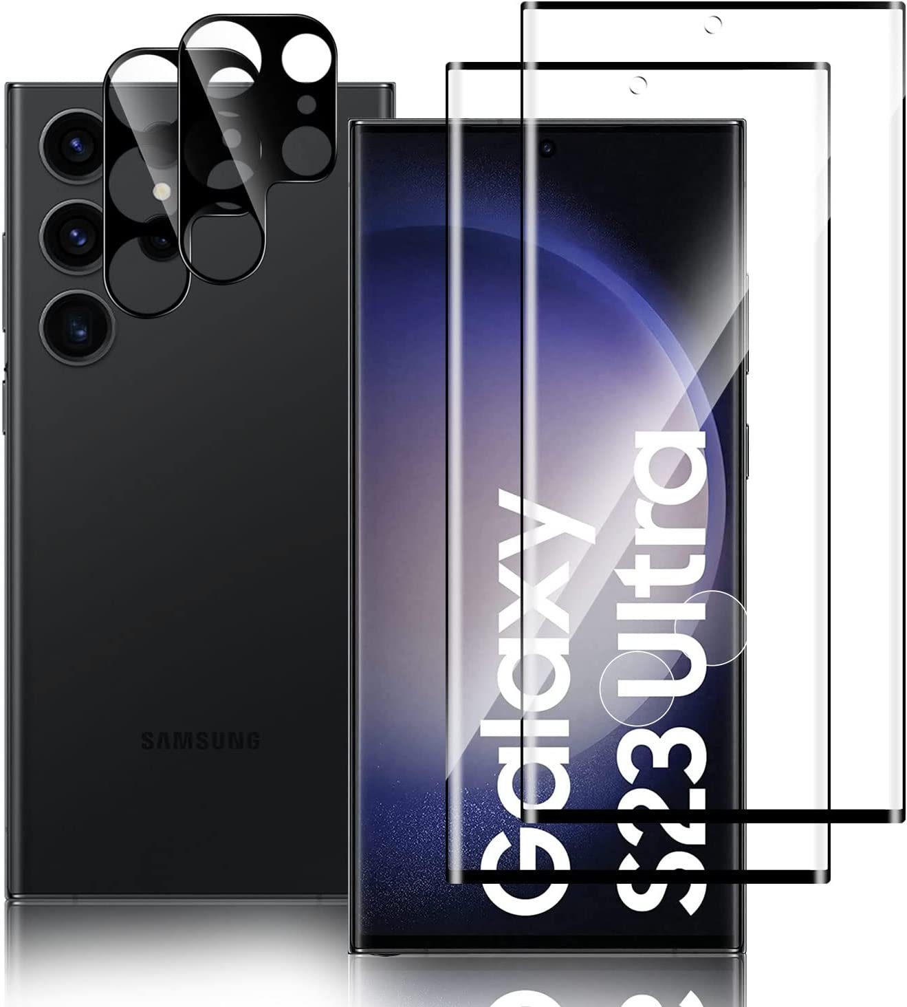 MSM Displayschutzfolie 2X 3D Schutzglas (Display + Kamera) für Samsung Galaxy S23 Ultra – Bild 3 von 5