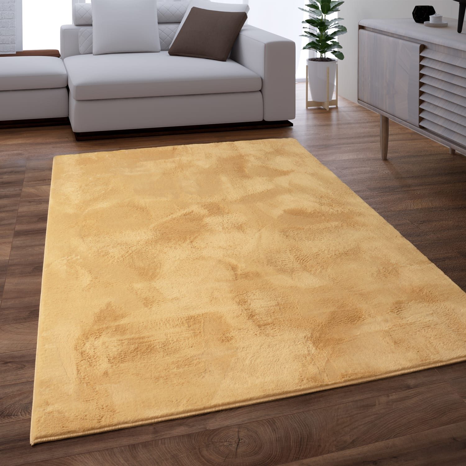 KADIMA DESIGN Teppich waschbar Einfarbig Wohnzimmer schmutzabweisend Teppic günstig online kaufen