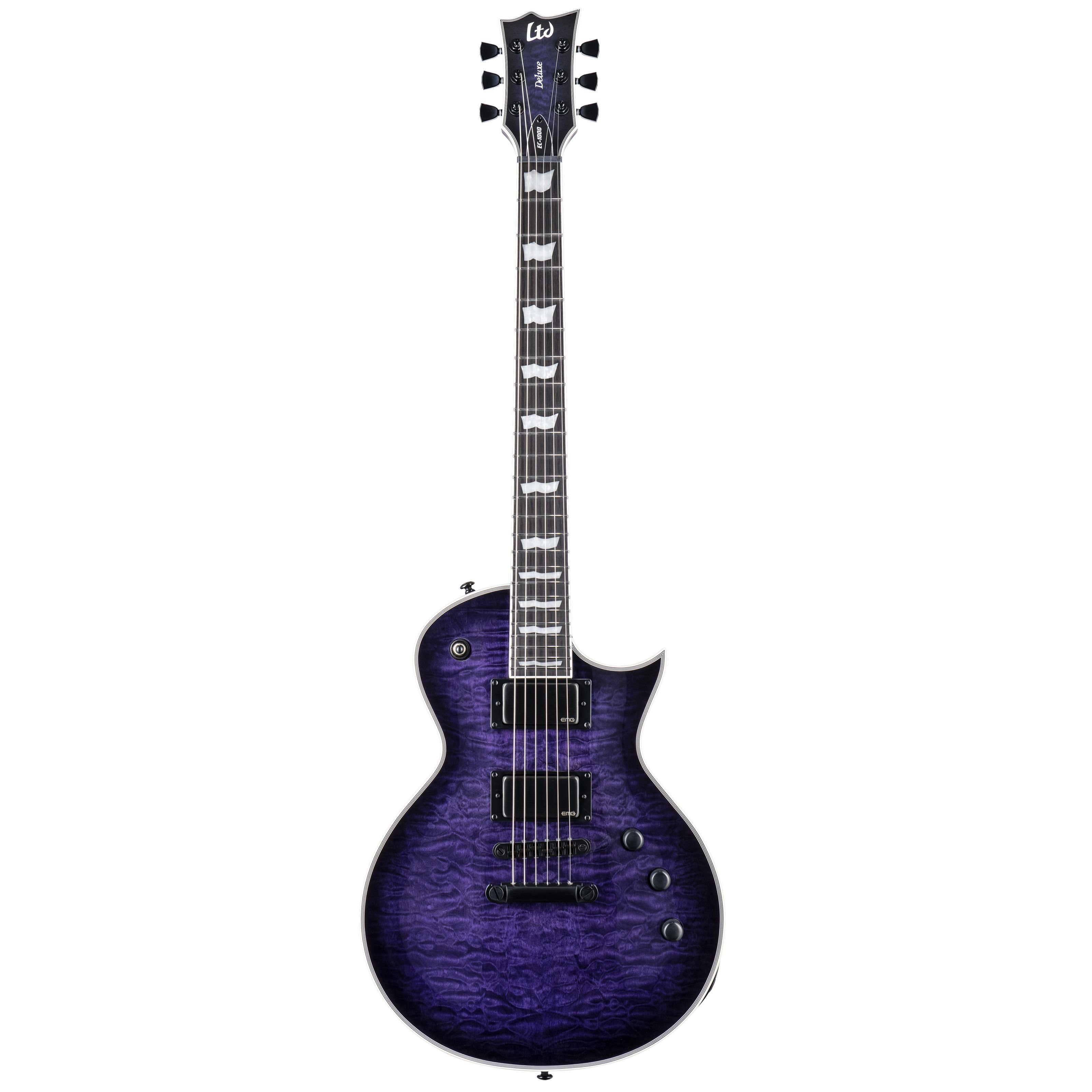 ESP E-Gitarre, LTD EC-1000 See Thru Purple Sunburst - Single Cut E-Gitarre