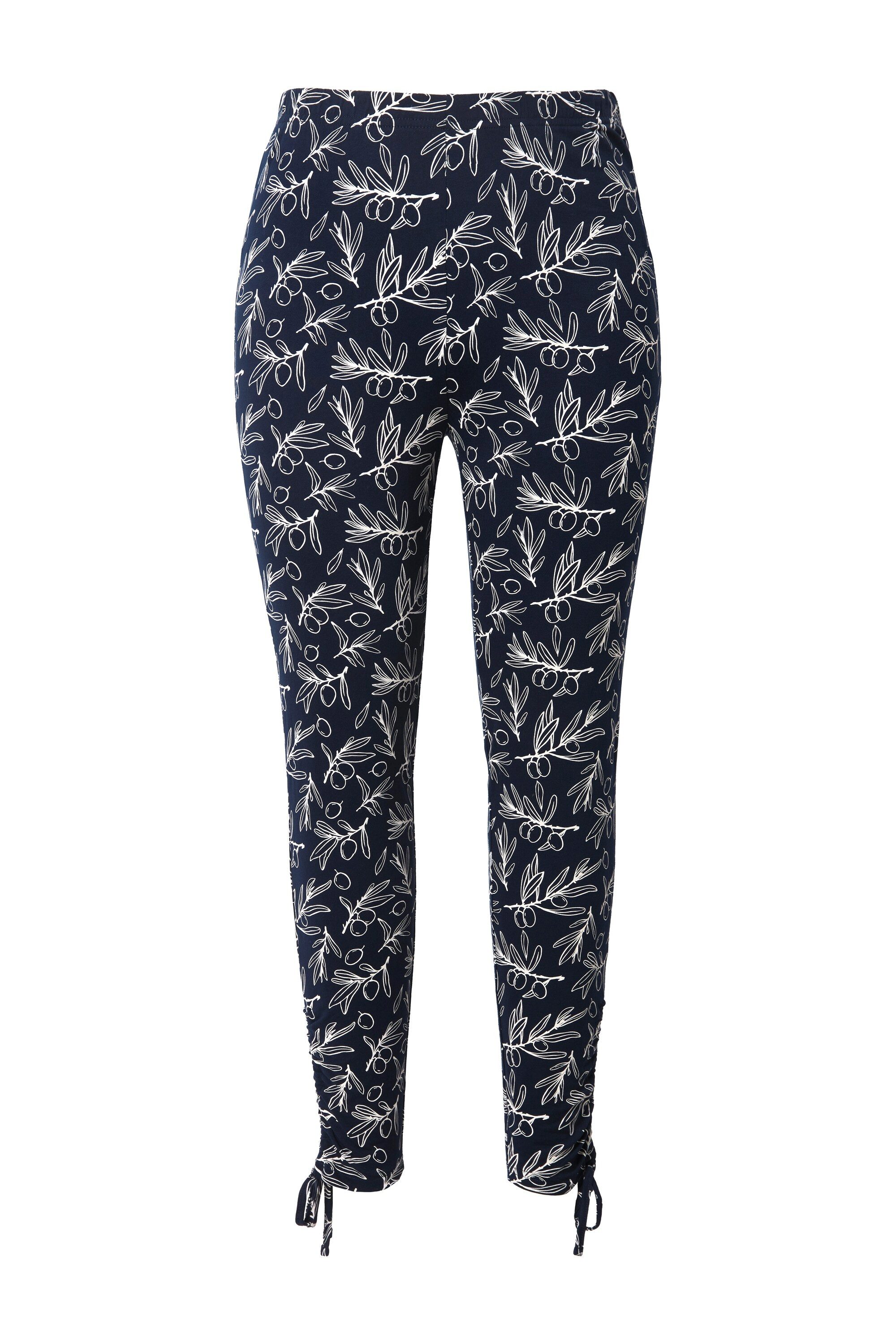 Ulla Popken Leggings Leggings Saumraffung schmales günstig online kaufen