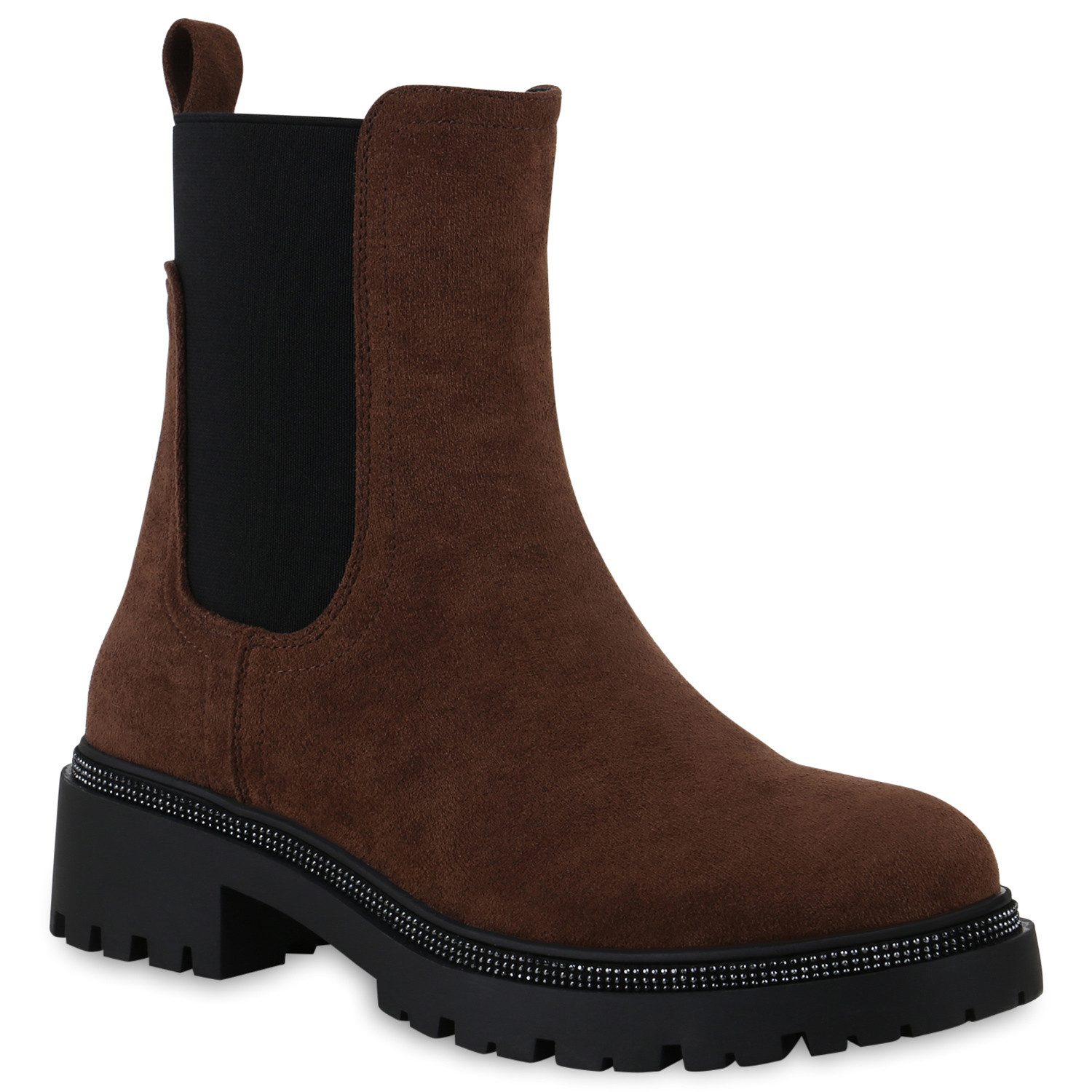 VAN HILL 839706 Schlupfboots Damen Leicht Gefütterte Schlupfstiefeletten St günstig online kaufen