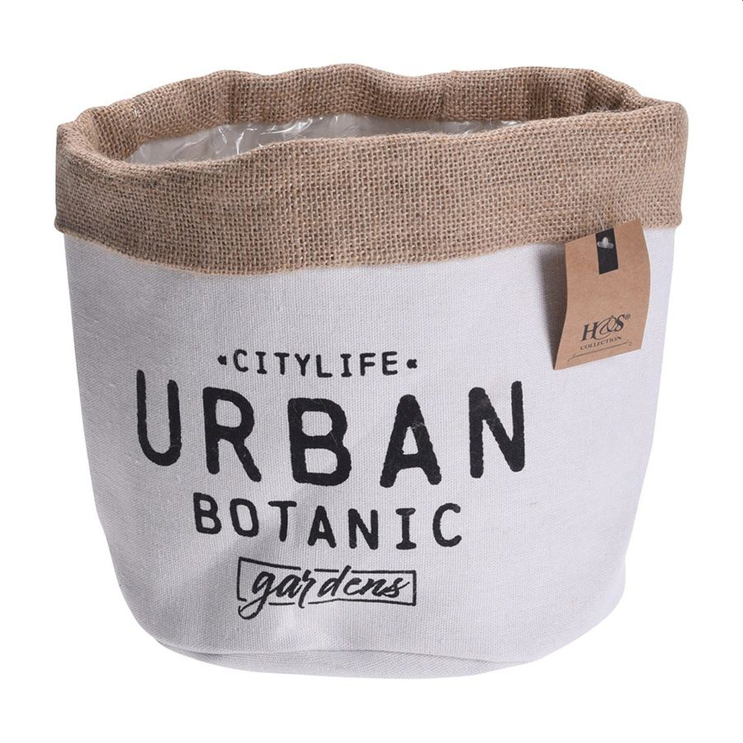Übertopf Jutesack Blumentopf Deko Textil Pflanztopf Pflanzsack