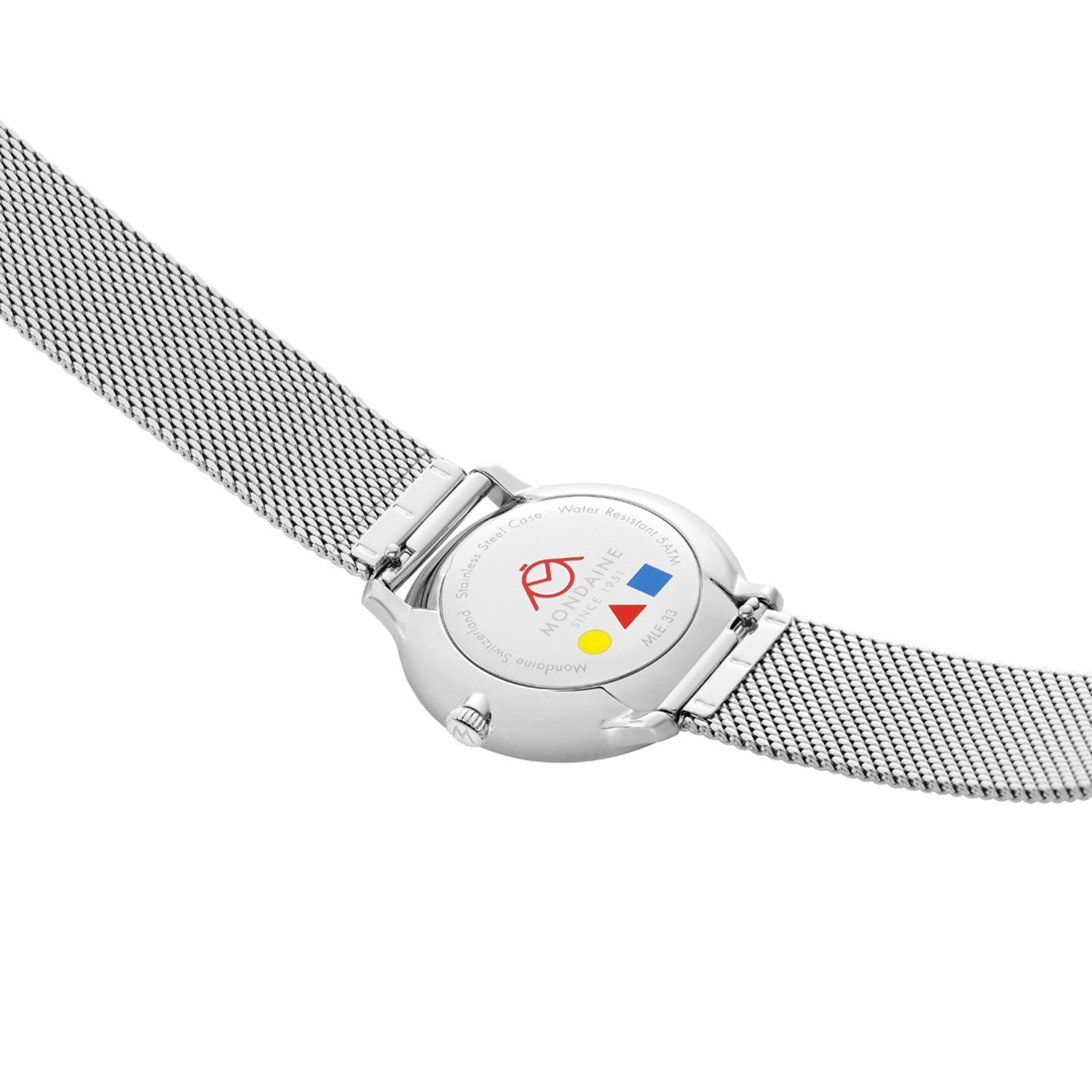 MONDAINE Quarzuhr MLE.33112.SM, für Damen Doppio mit Mesh-Band 33 mm