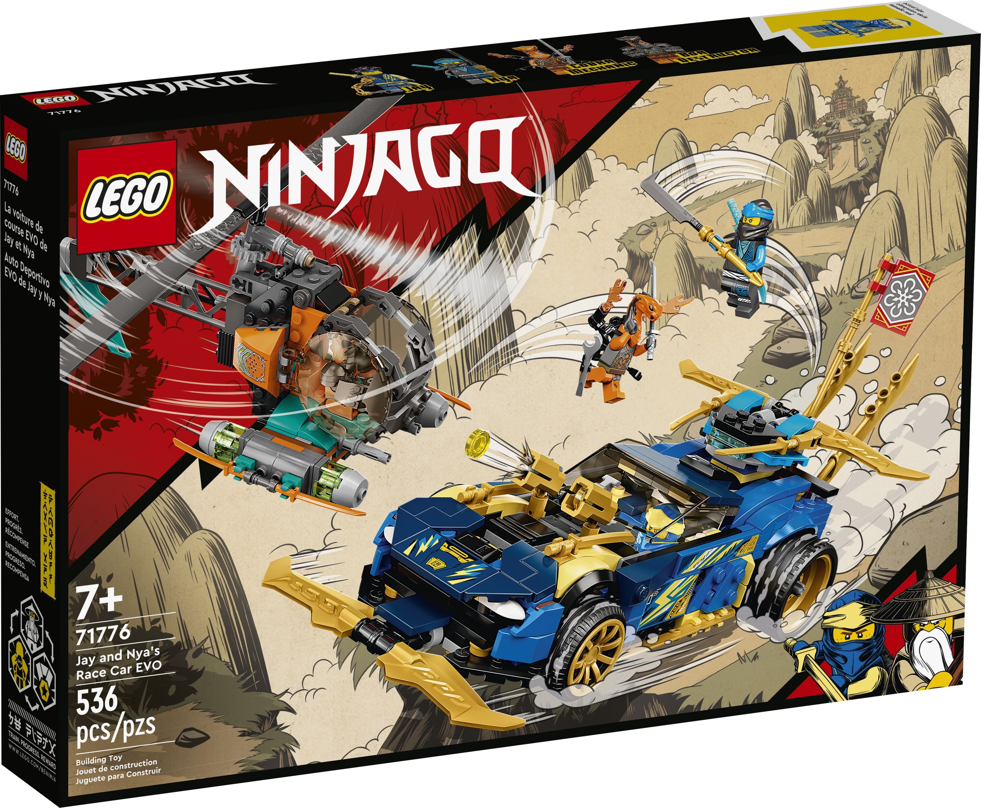 LEGO® Konstruktionsspielsteine LEGO® Ninjago 71776 Jays und Nyas Rennwagen EVO