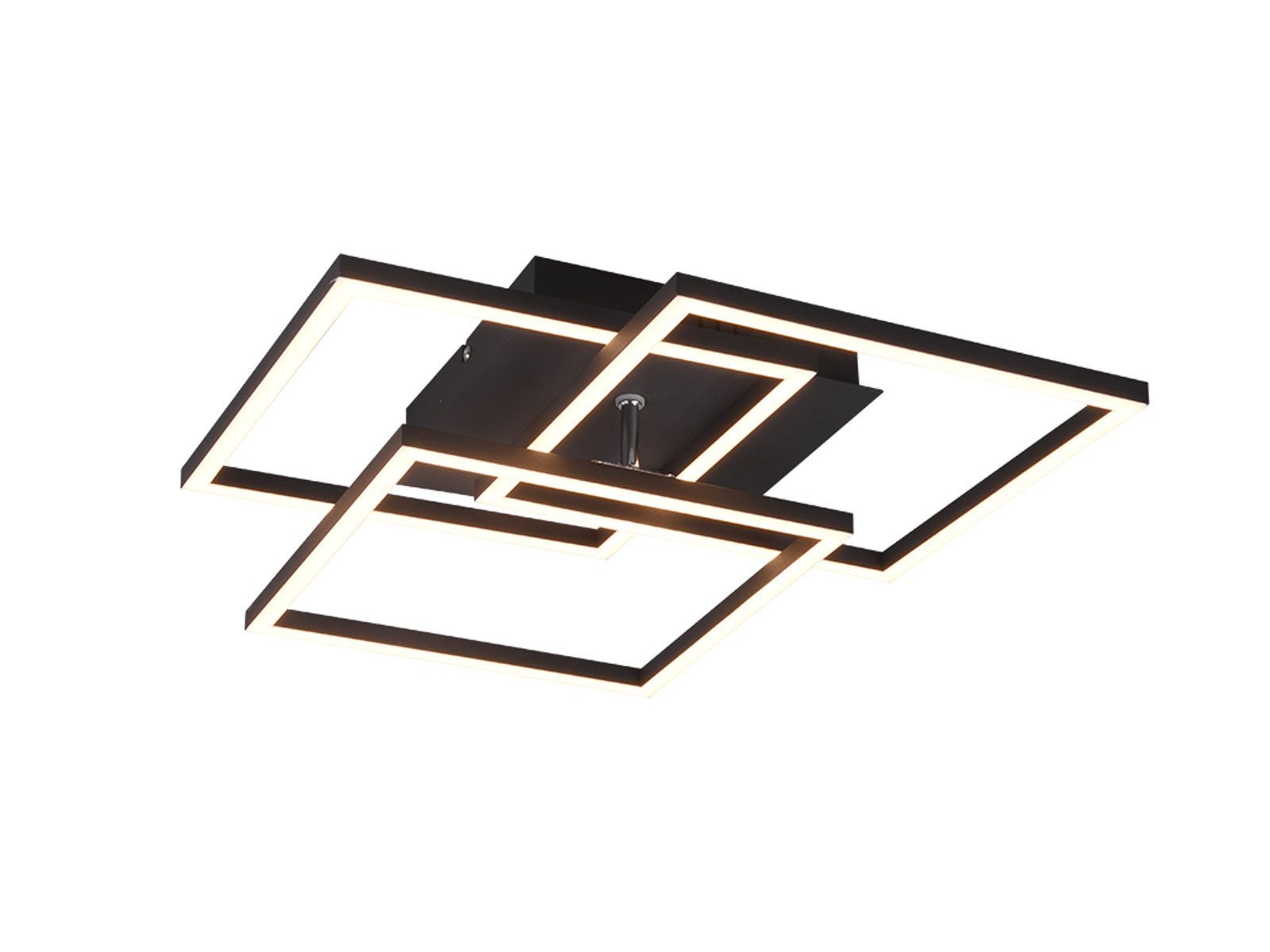 Reality Leuchten LED Deckenleuchte schwenkbar mit Fernbedienung Breite 42cm, dimmbar, LED fest integriert, Neutralweiß, Warmweiß, Tageslichtweiß, moderne Tageslicht-lampe Decke mit Memory Funktion, Treppenhaus & Büro