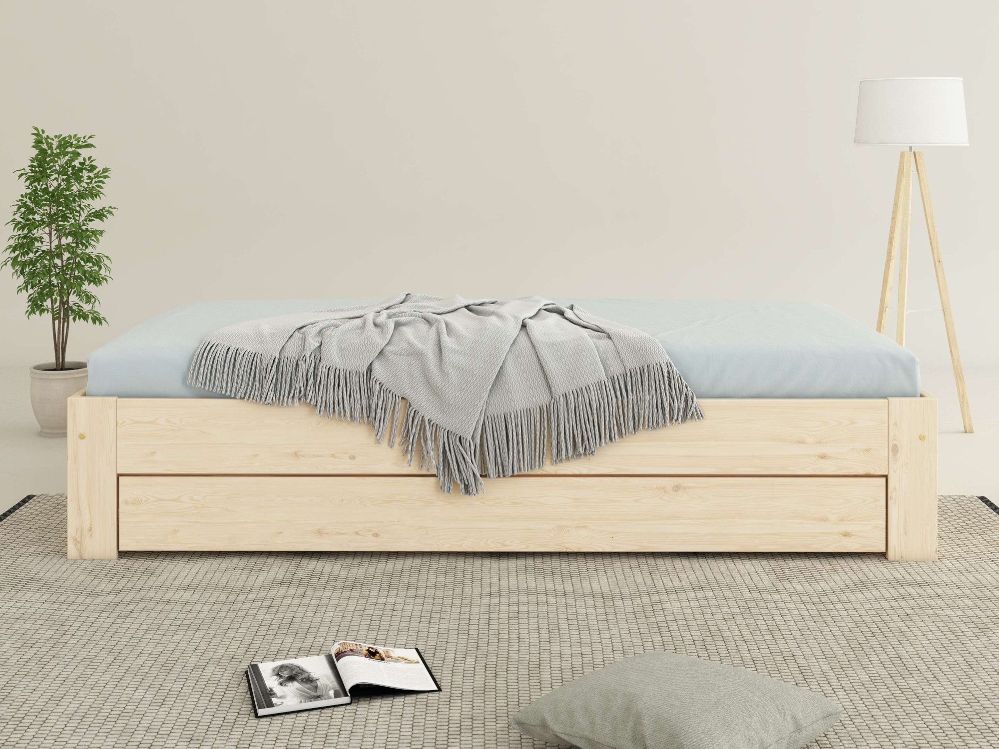 OTTO home Bettschubkasten Imme, aus massiver Kiefer, passend für Bett Imme