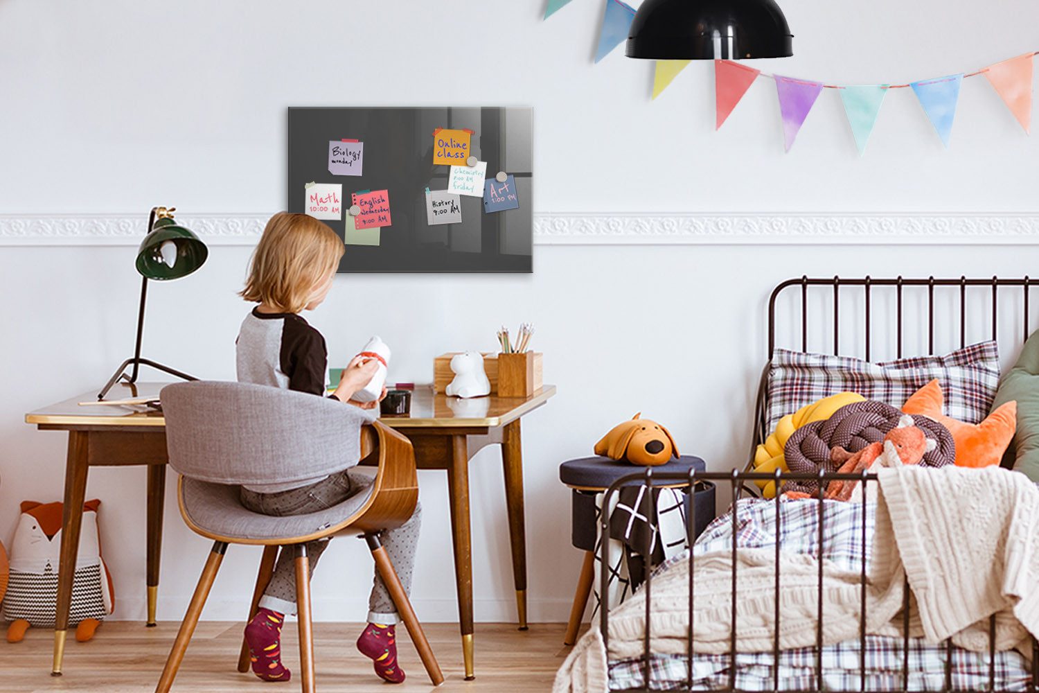 Tulup Magnettafel Glas-Notiztafel Memoboard mit Magneten, Marker und Schwamm – Bild 4 von 5