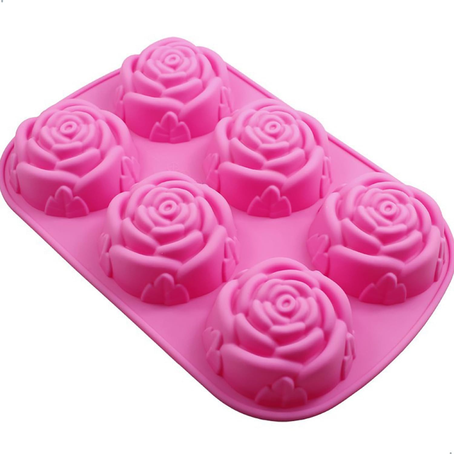 FELIXLEO Silikonform Rosen Silikonform 6 Kavität Kuchen Schokolade Seife DIY, (1-tlg)