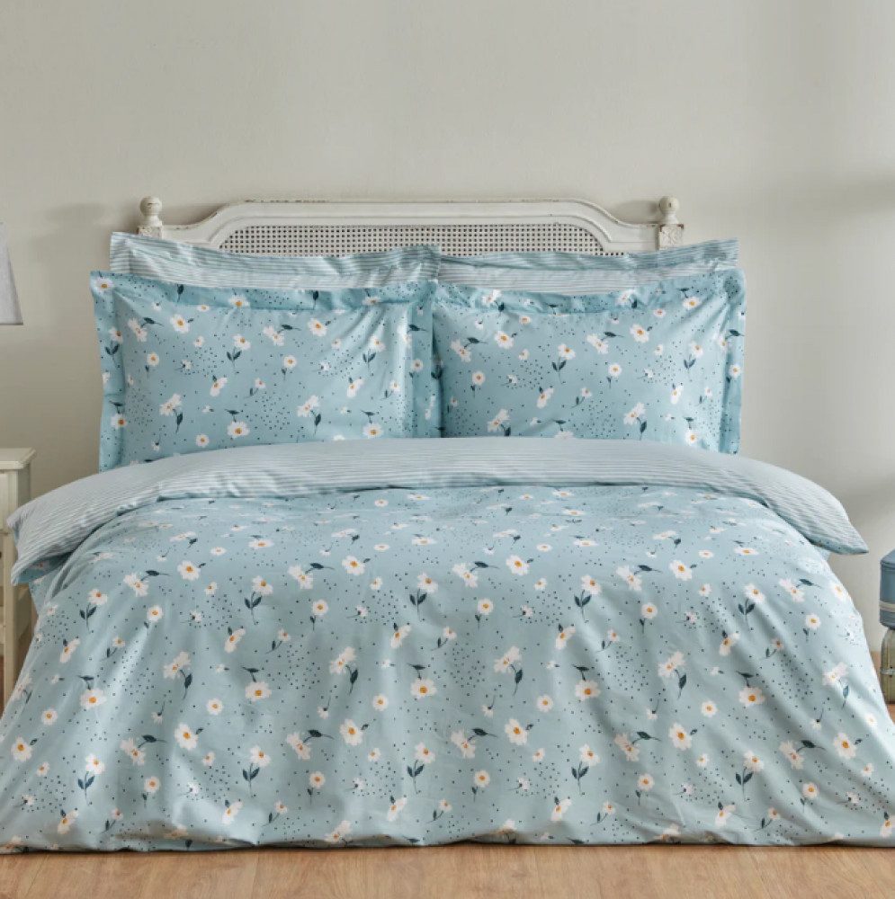 Karaca Bettwäsche Daisy Renforcé 100% Baumwolle 200x220 Bettwäsche 4-tlg. - Mint