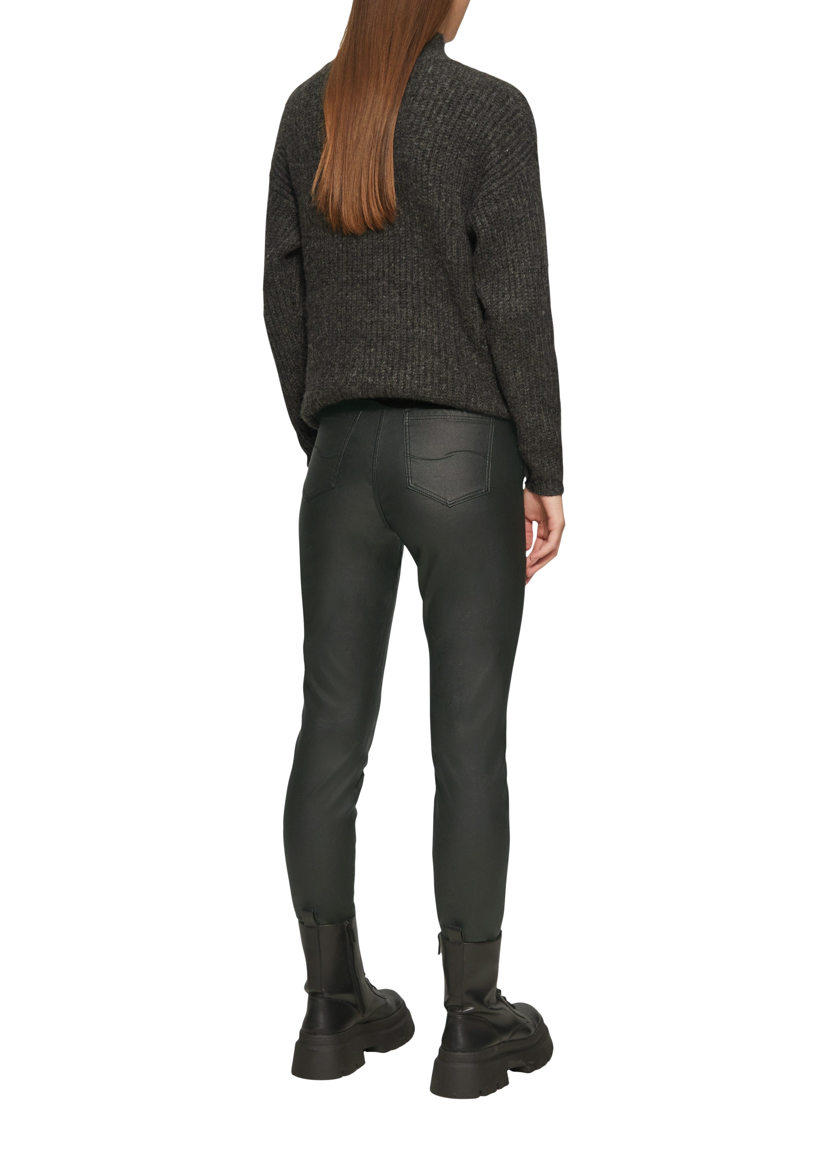 QS Lederimitathose SADIE mit Taschen günstig online kaufen