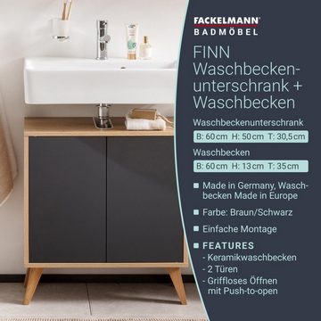 FACKELMANN Badmöbel-Set FINN Badmöbel Set 2 Teile