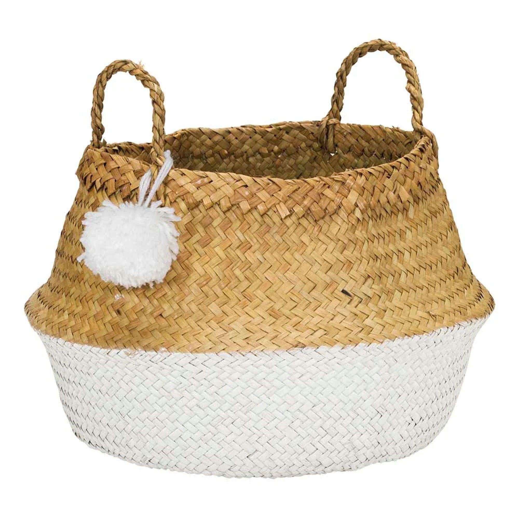 KidsDepot Aufbewahrungskorb Seegras Aufbewahrungskorb klein weiß