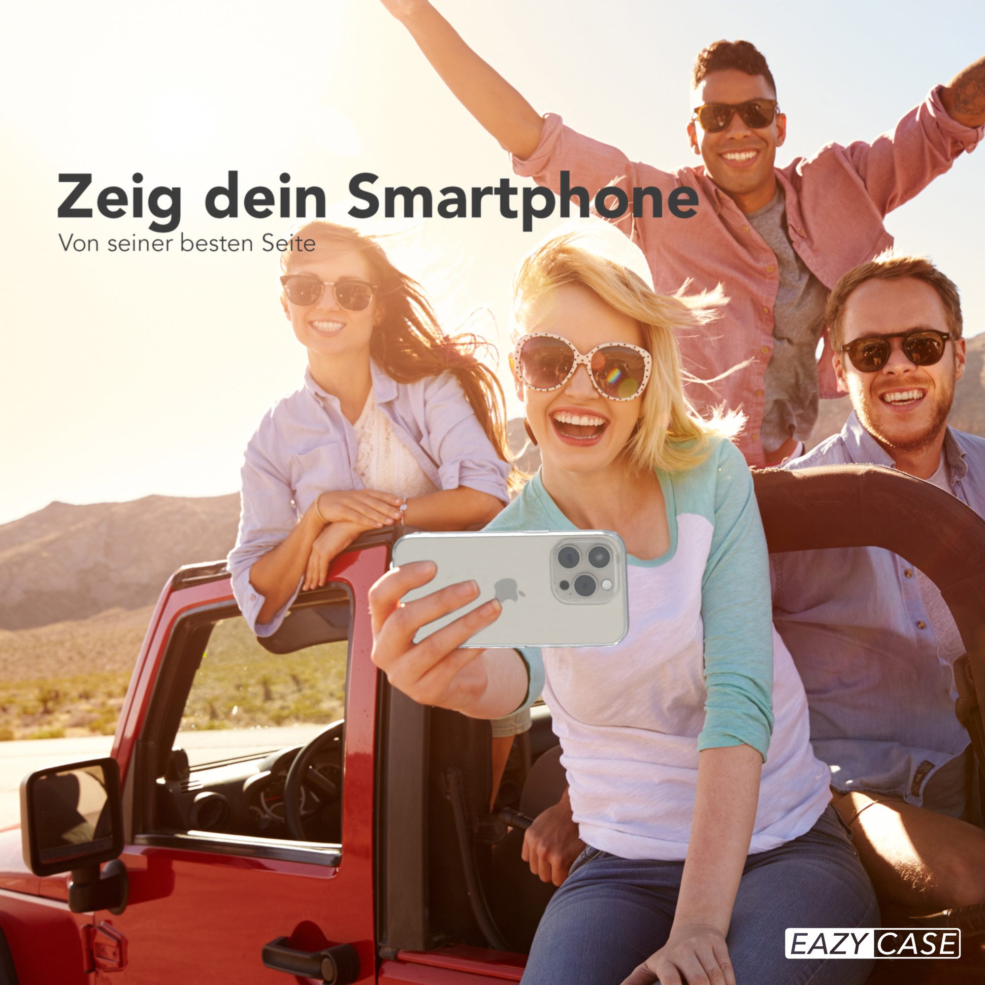 EAZY CASE Handyhülle für iPhone 15 / 15 Plus / 15 Pro / 15 Pro Max Case 6,1 Zoll, durchsichtige Hülle Ultra Dünn Silikon Backcover TPU Telefonhülle Klar