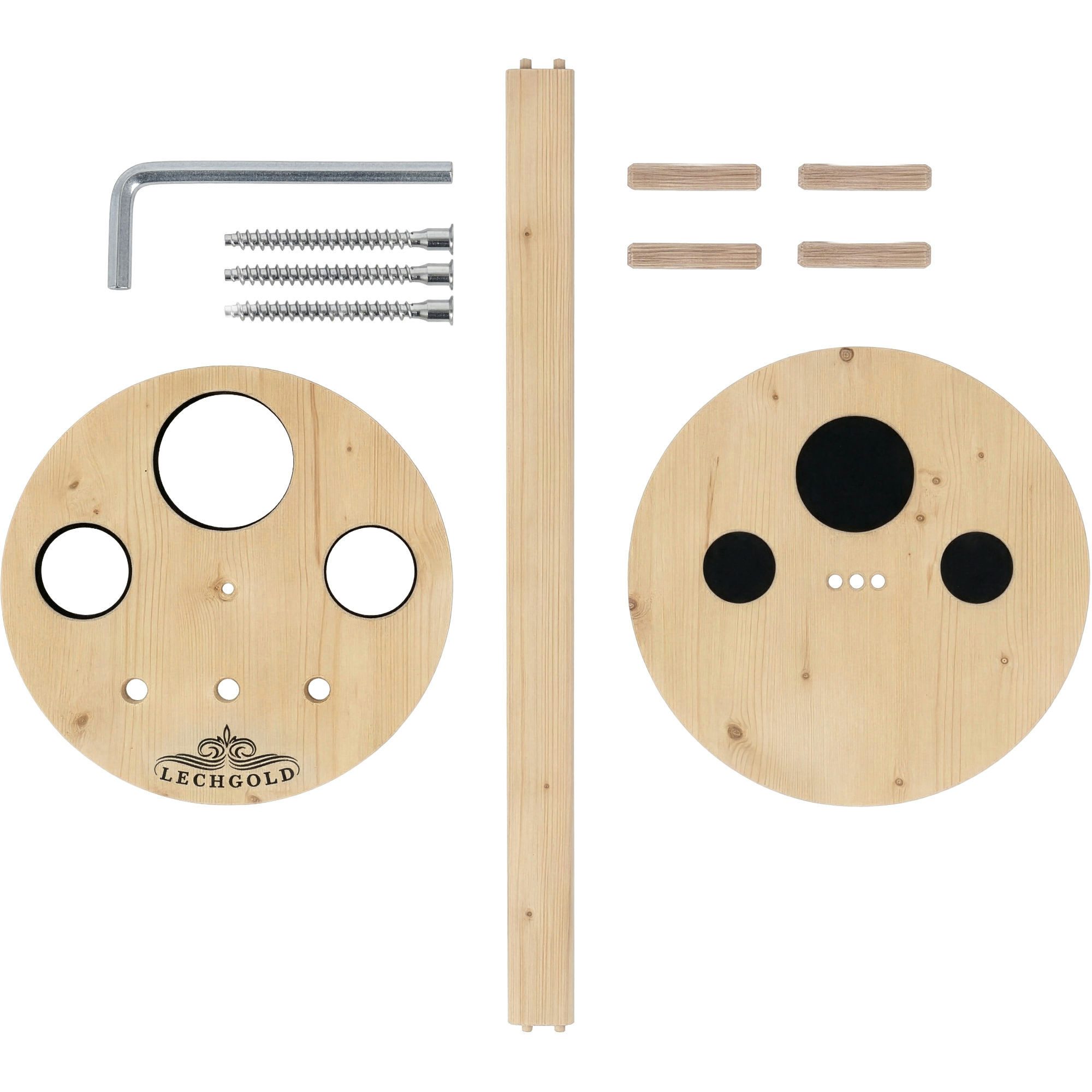 Lechgold Musikinstrumentenständer Lechgold AHS-2NG Alphornständer Natur, (Stück, 1-tlg., Lechgold Alphornständer), mit 3 Mundstückhalterungen