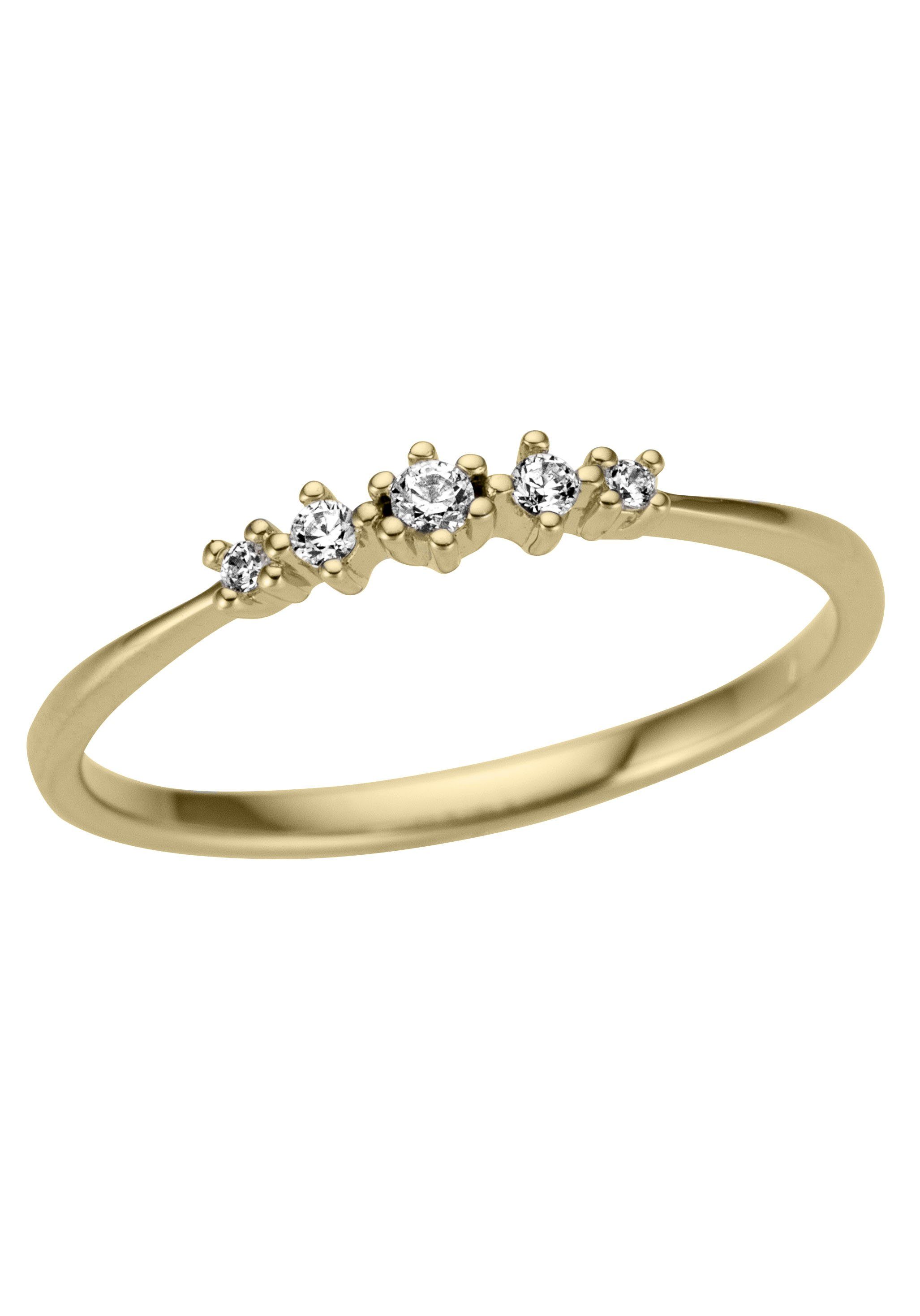 Firetti Goldring Schmuck Geschenk Gold 585, poliert, mit Brillanten