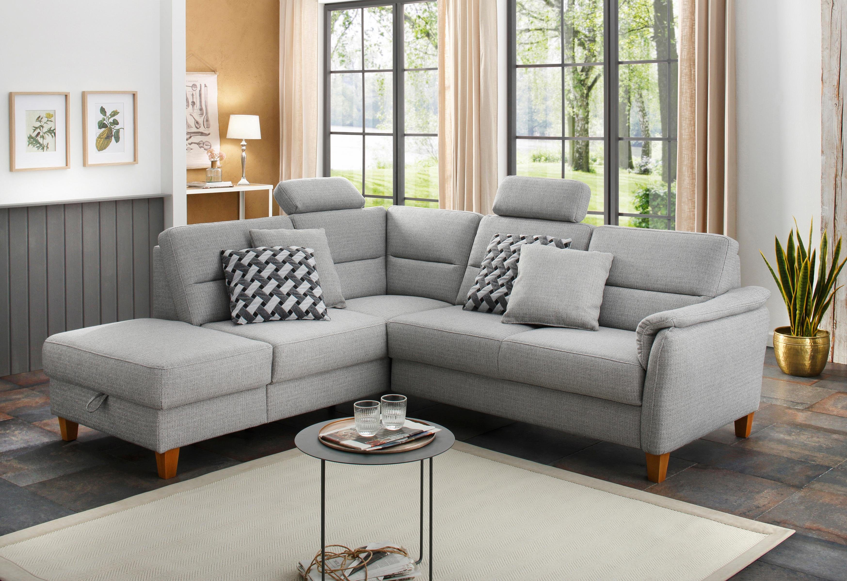 Home affaire Ecksofa Palmera L-Form, Federkern, günstig online kaufen