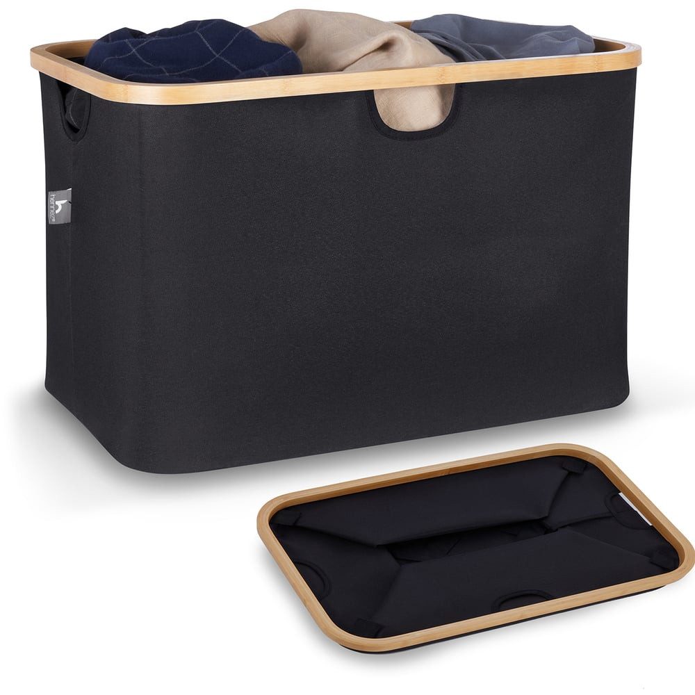 HENNEZ Wäschekorb Faltbarer Wäschekorb Grau 60L günstig online kaufen