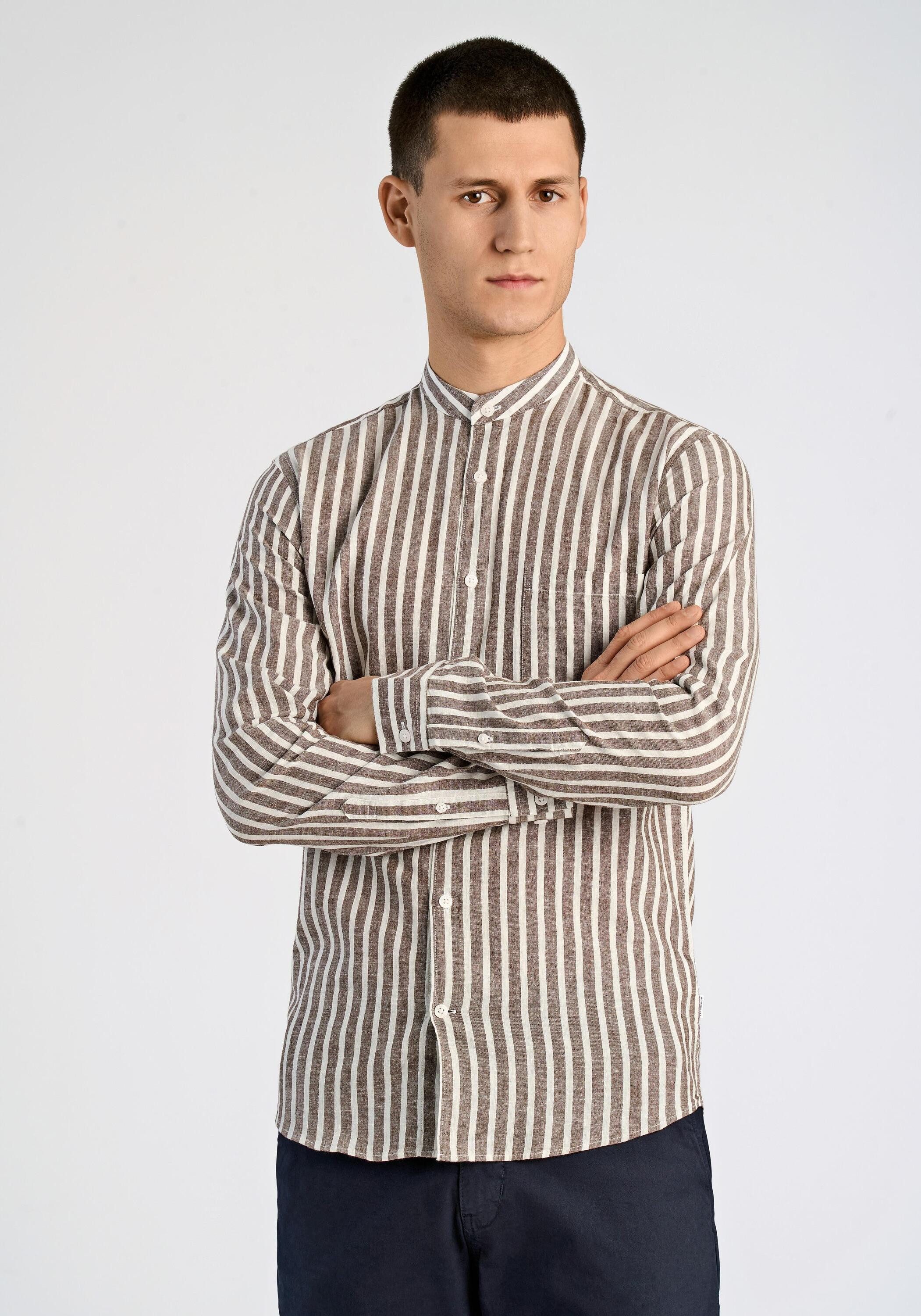 LINDBERGH Leinenhemd Leinenhemd (Langarm) Slim Fit