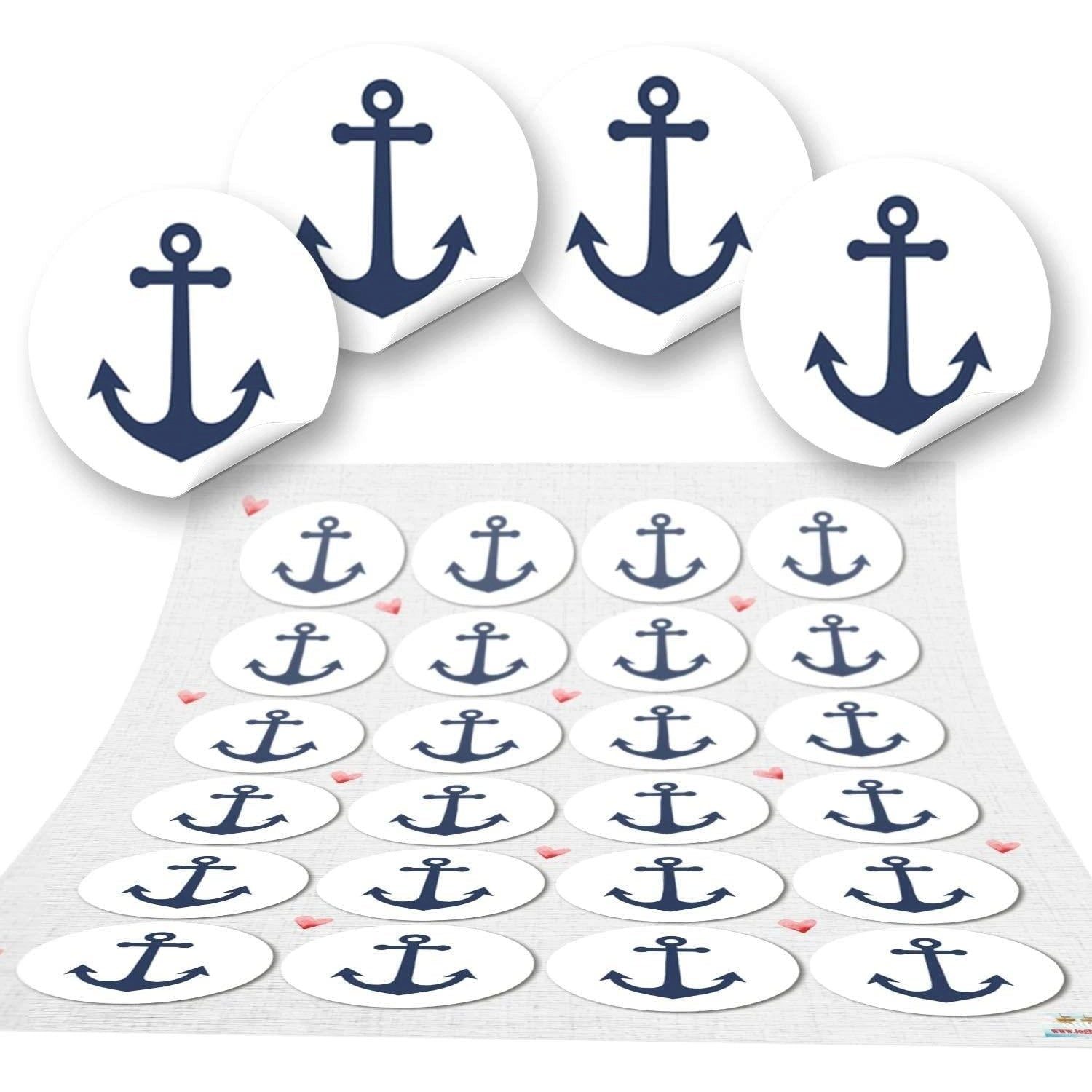 Logbuch-Verlag Aufkleber 120 maritime Sticker - Anker + Fische + Muscheln + Sprücheaufkleber