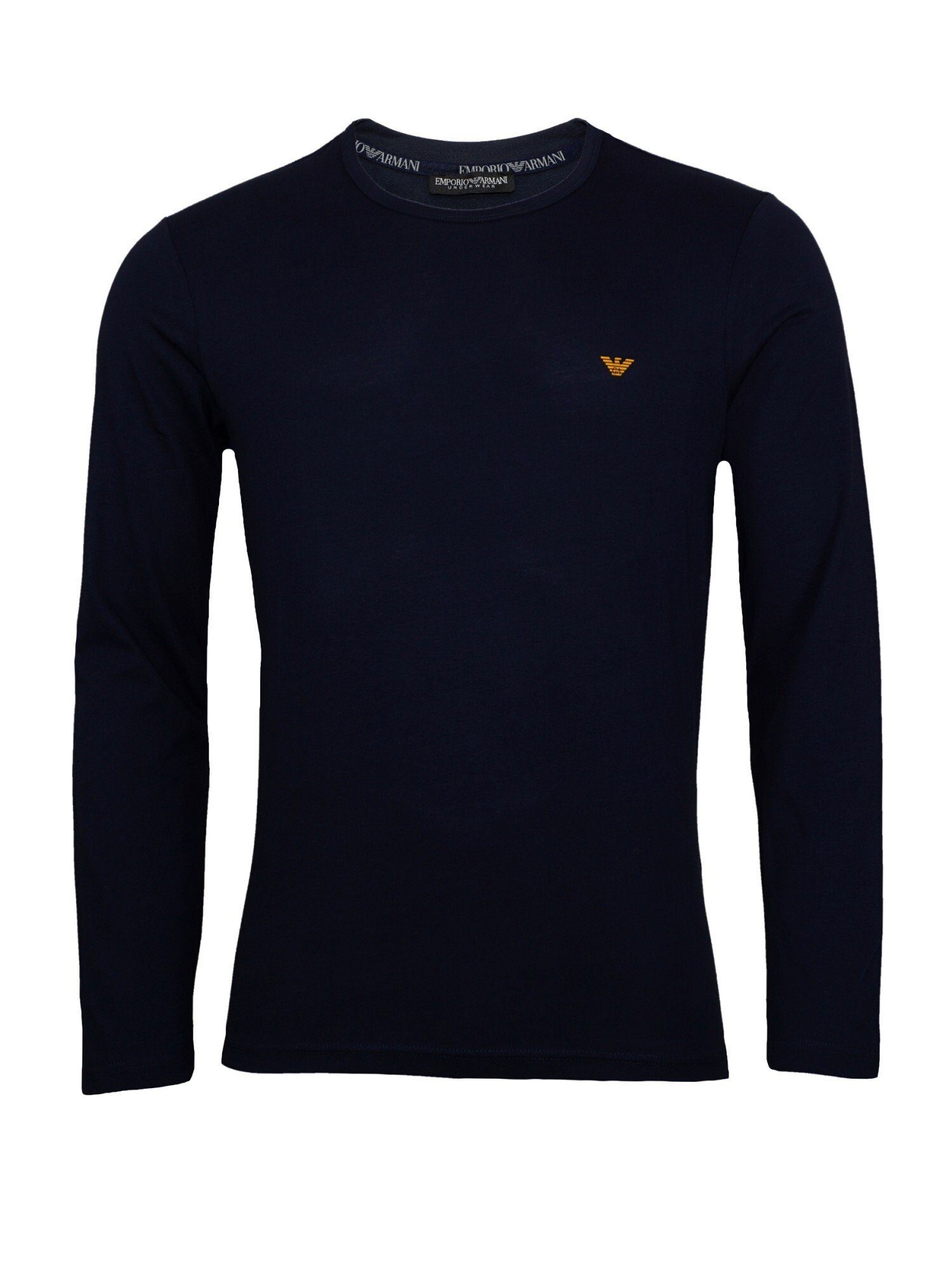 Emporio Armani Longsleeve Shirt Knit Longsleeve Crew Neck (1-tlg) dunkelblau | T-Shirts