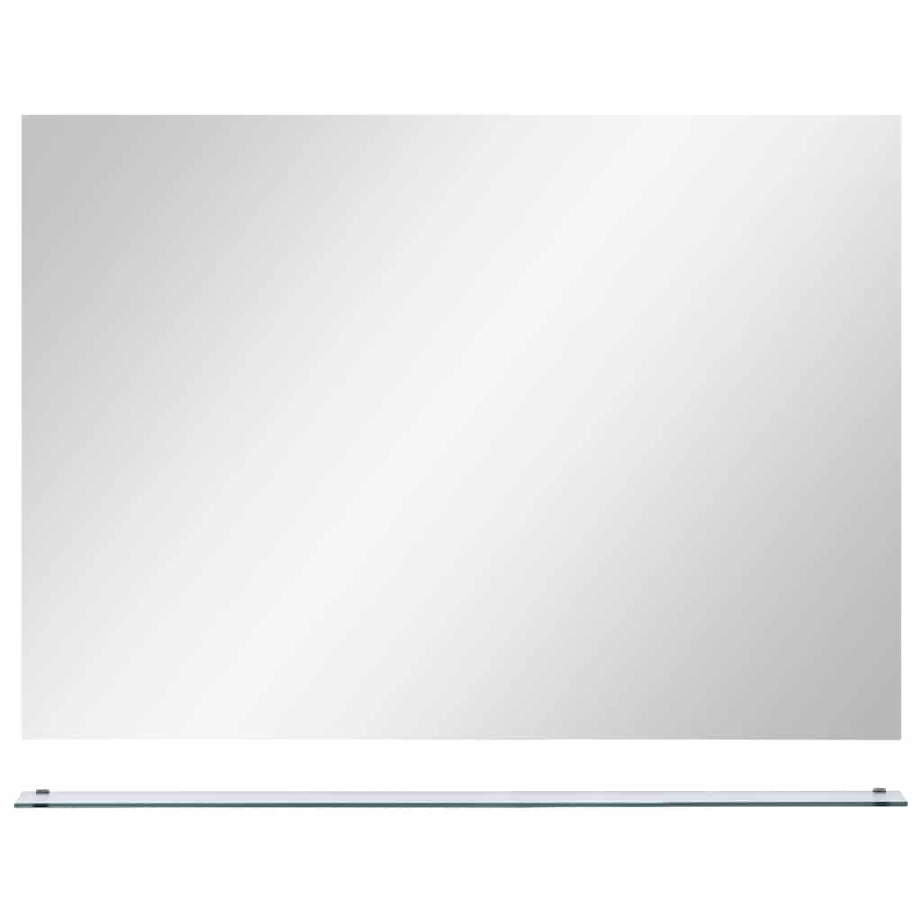 vidaXL Spiegel Wandspiegel mit Regal 80×60 cm Hartglas (1-St)