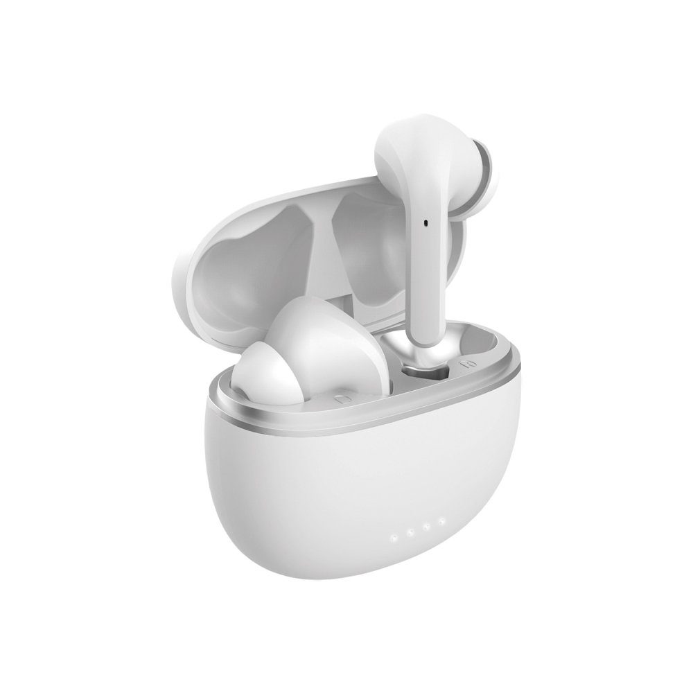 Forever Wireless In-Ear Headset Kopfhörer Case mit Weiß In-Ear wireless aufladbarem In-Ear-Kopfhörer