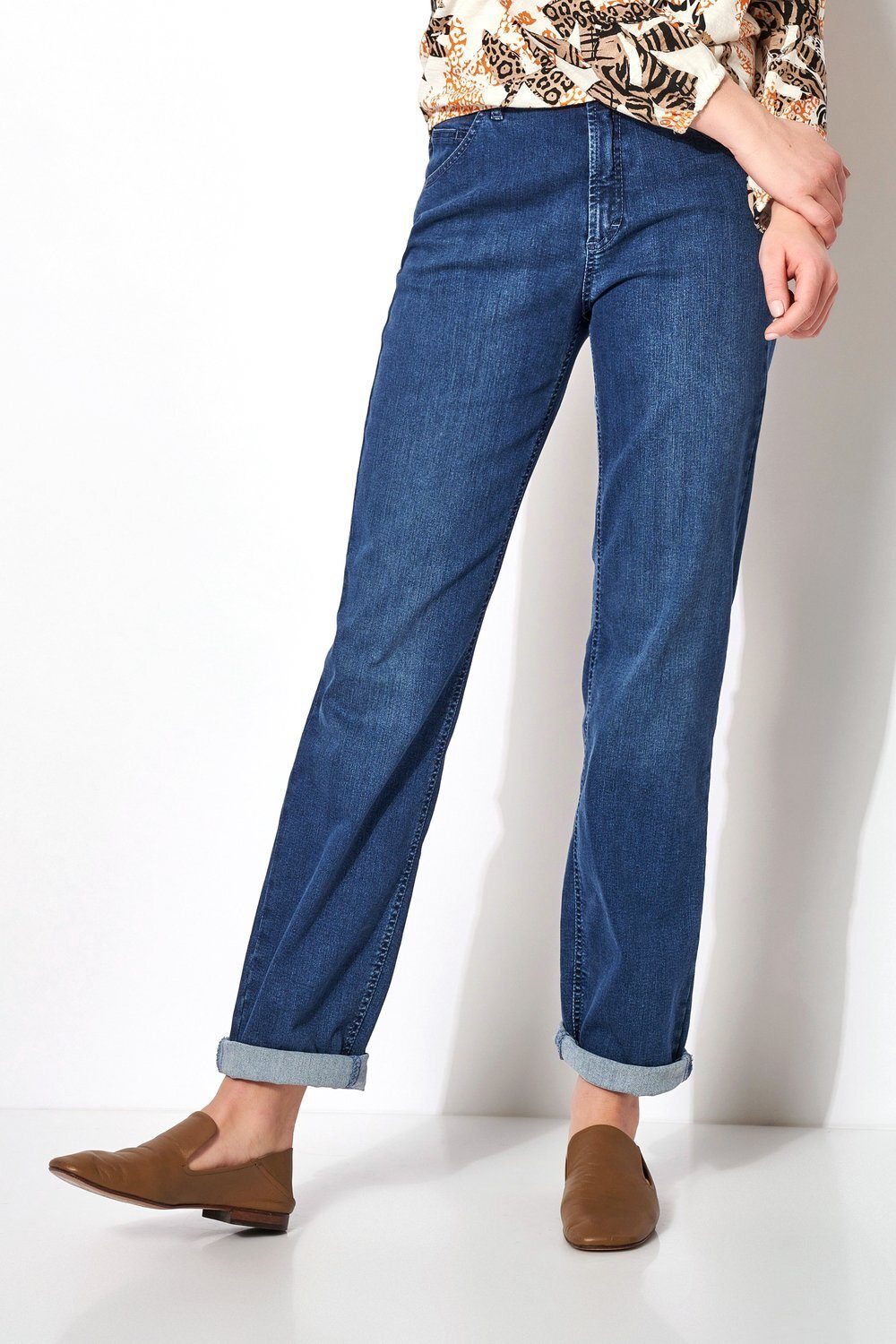 TONI 5-Pocket-Jeans Liv in Regular-Fit 552 - mittelblau