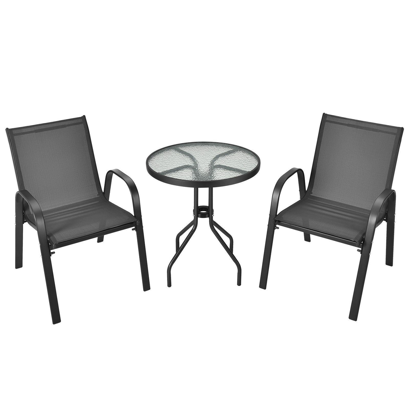 COSTWAY Balkonset 3 TLG. Sitzgruppe, mit 2 Stühle & 1 Tisch günstig online kaufen