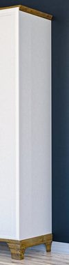 Feldmann-Wohnen Kleiderschrank Tiffany (3 Türen mit Soft-Close-Funktion, mit 7 Einlegeböden, mit Spiegel, 1-St., Französischer Landhaus-Stil, B/T/H 182 cm / 60 cm / 220 cm) 3-türig 182x60x220cm Weiß Eiche Provence