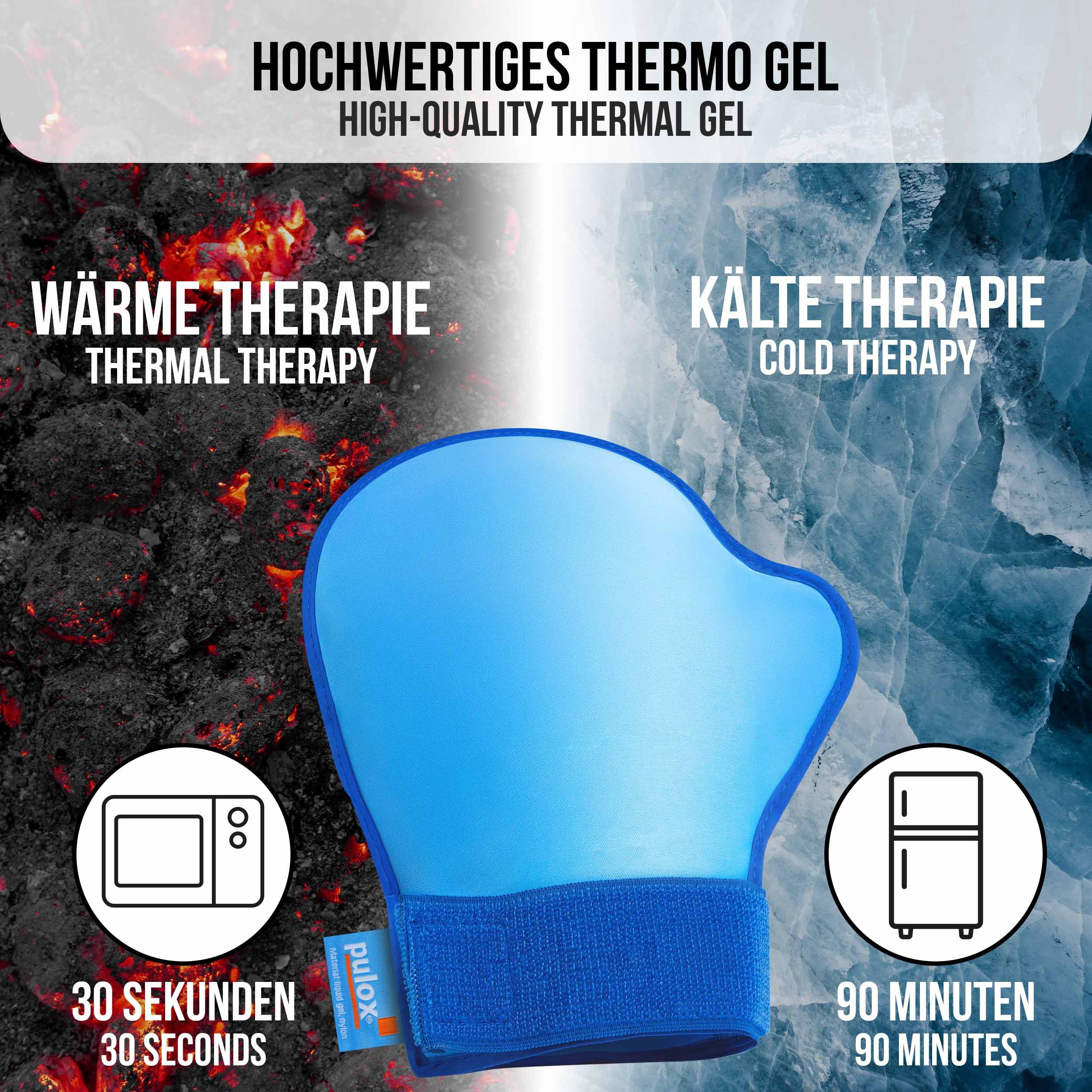 pulox Massagegerät Kühl- & Wärmehandschuhe HC-10 - 1 Paar Gelhandschuhe – Bild 4 von 5