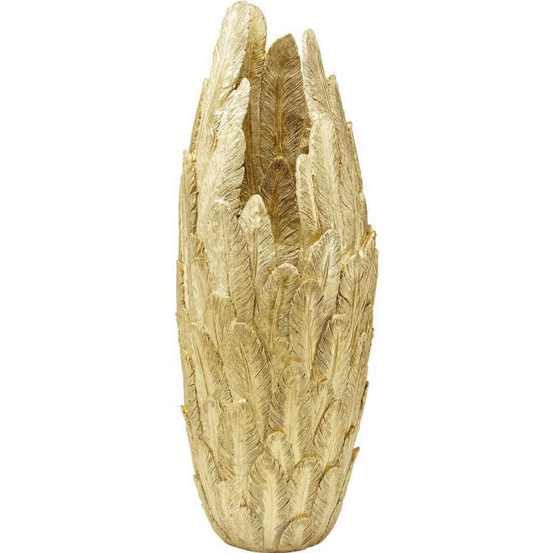 KARE Dekovase Vase Feathers Gold 80cm